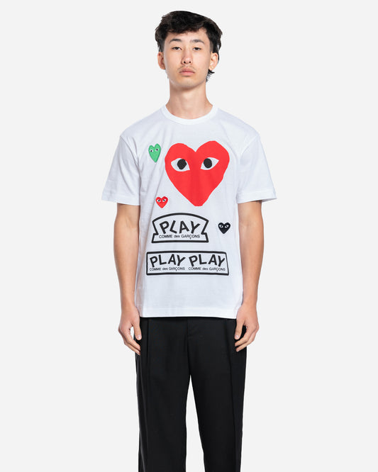 T-SHIRT RED BLACK GREEN EMBLEM KN