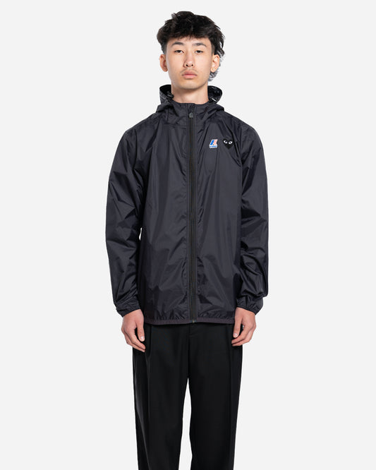 CDG Play x K-Way Emblem Jacket Black