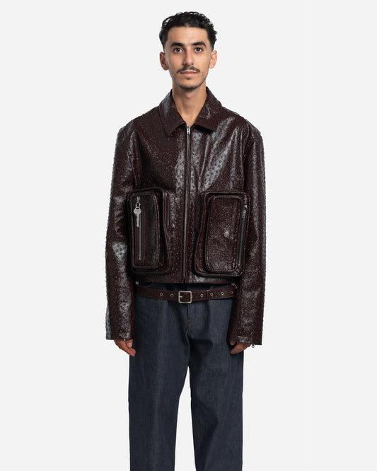 Veste en Cuir Grainé