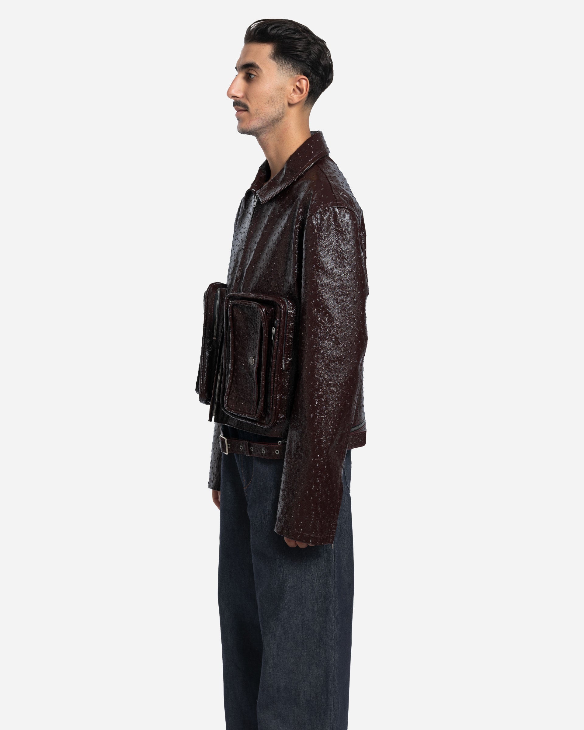 Veste en Cuir Grainé