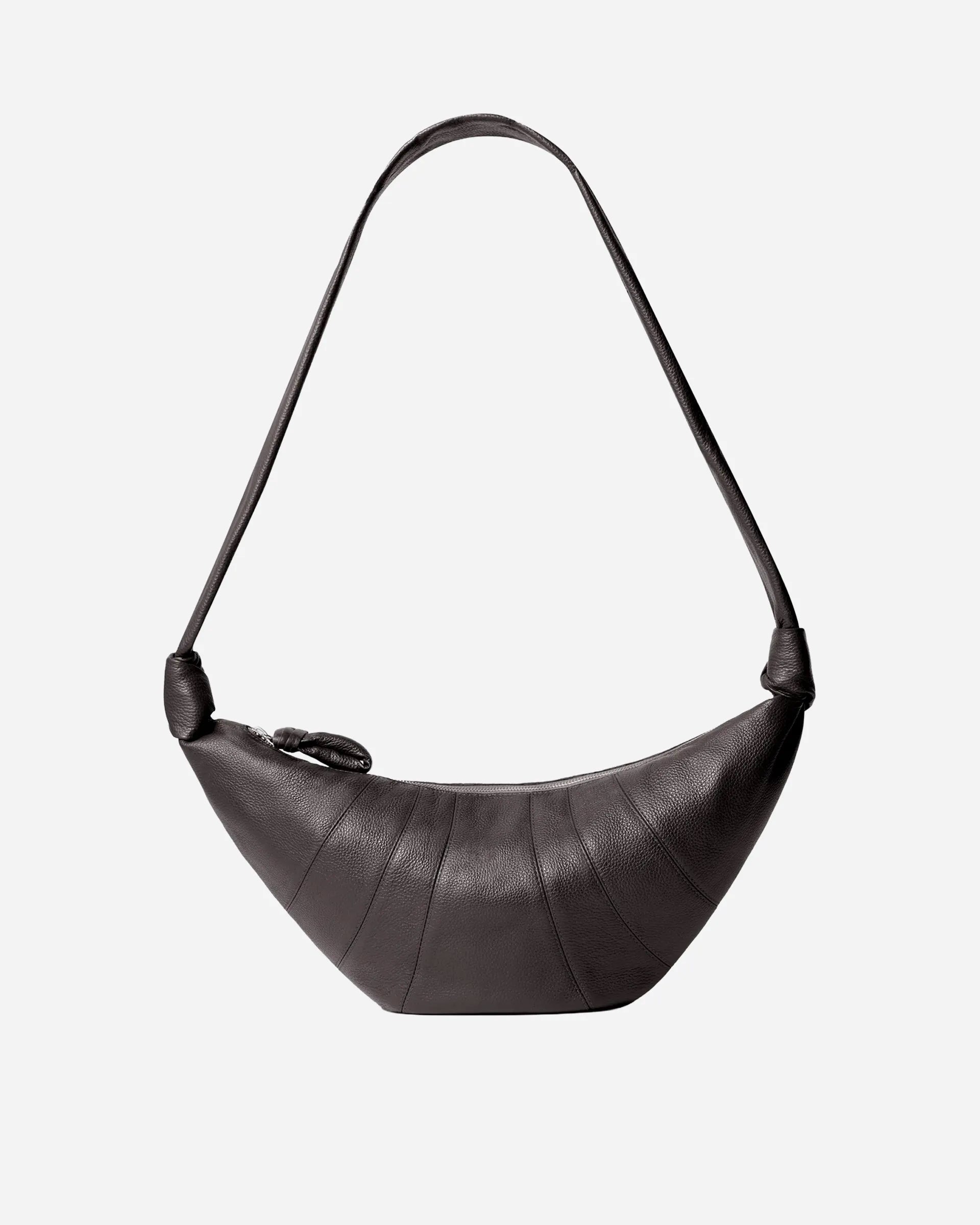 Sac Croissant Moyen en Cuir Grainé