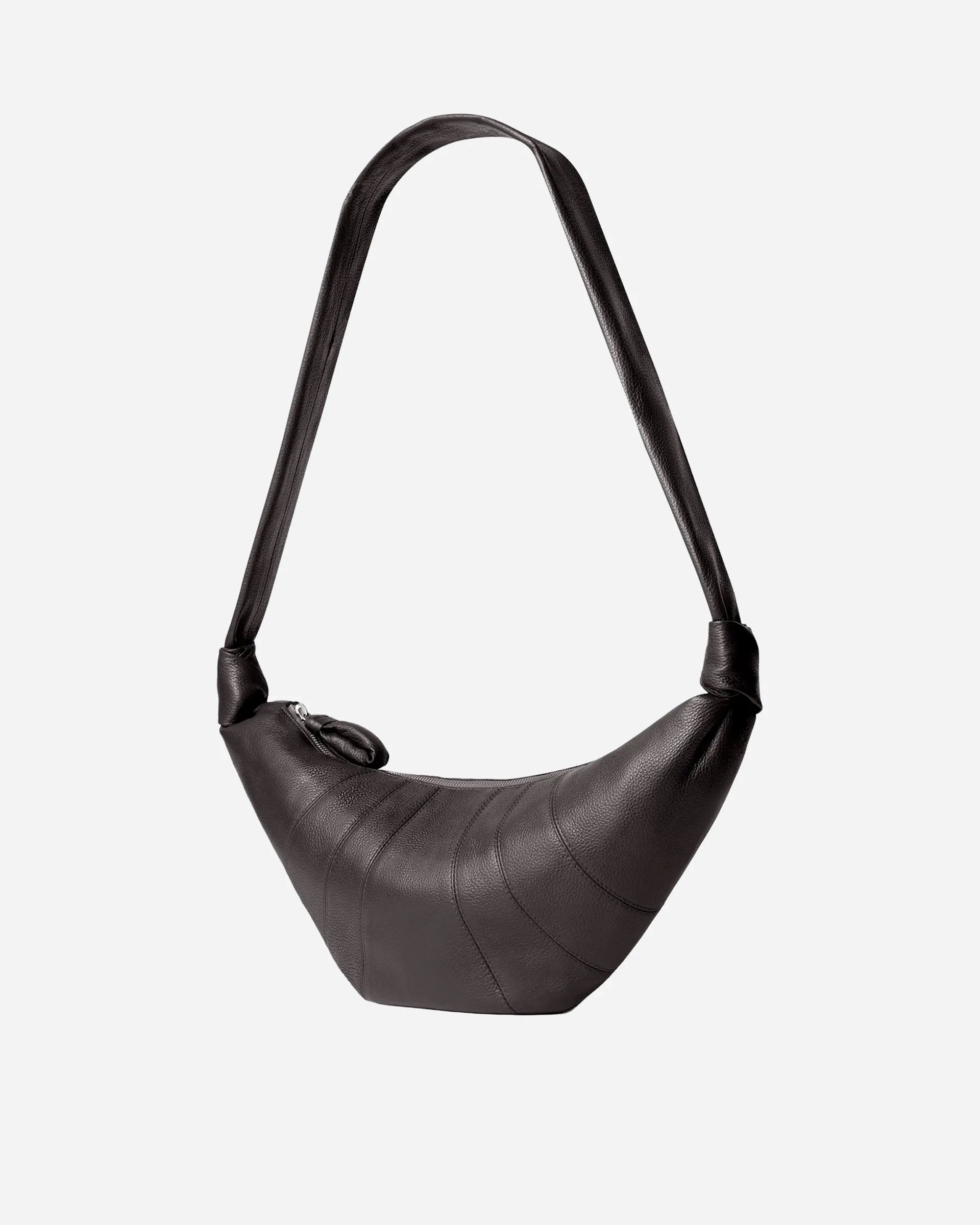 Sac Croissant Moyen en Cuir Grainé