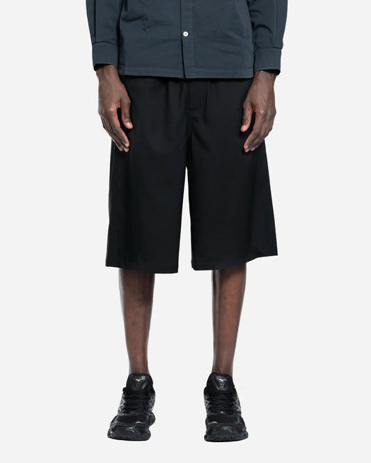 Black Cotton Ample Shorts