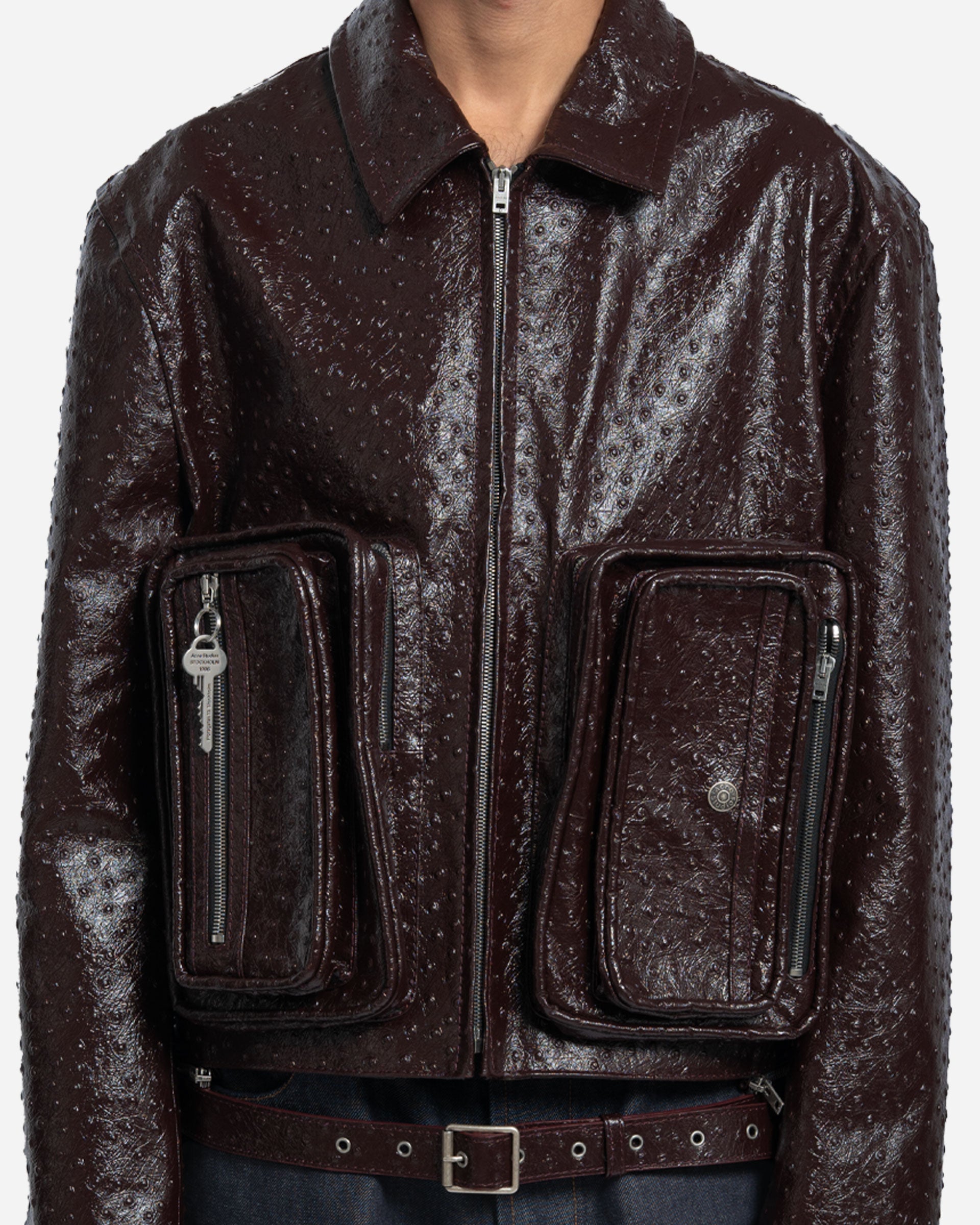 Veste en Cuir Grainé