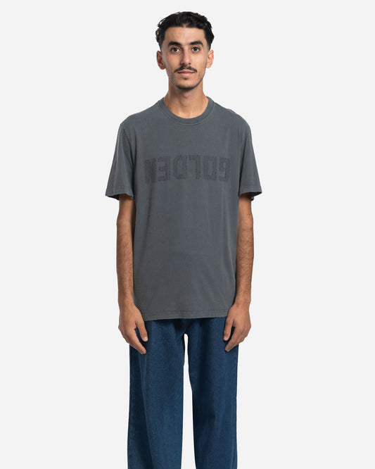 T-Shirt en Coton Gris Anthracite avec Logo