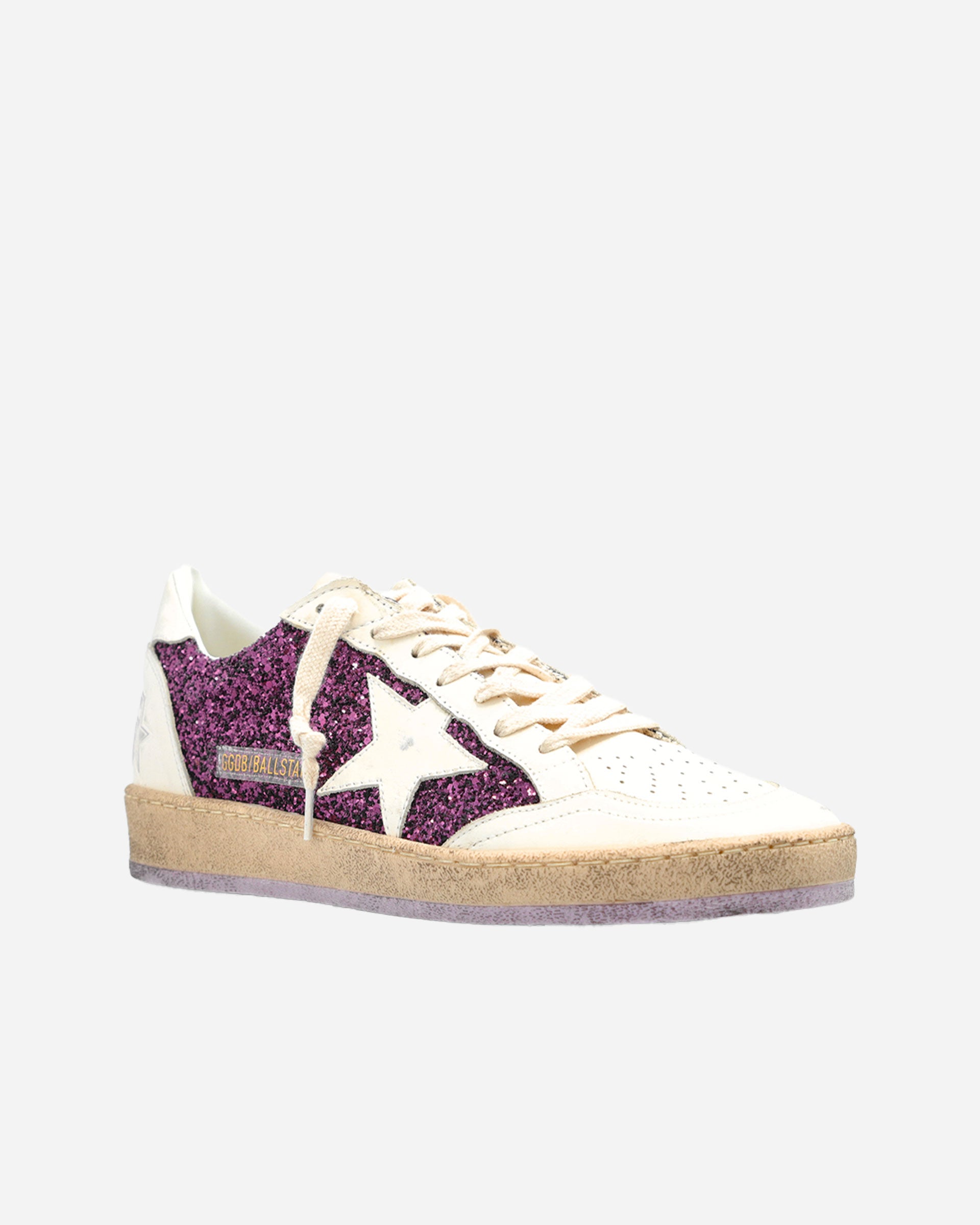 Ball Star Glitter Purple/White