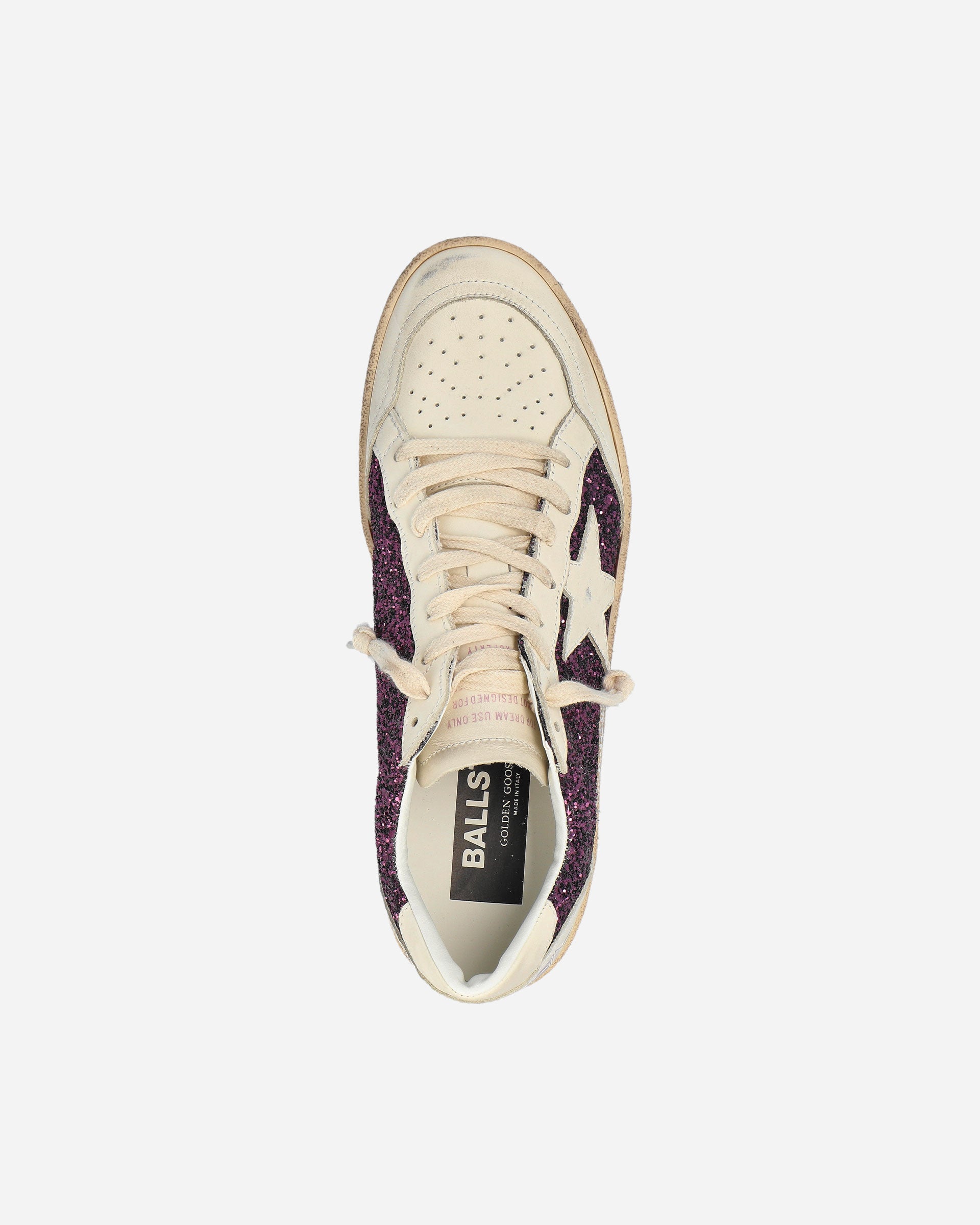Ball Star Glitter Purple/White