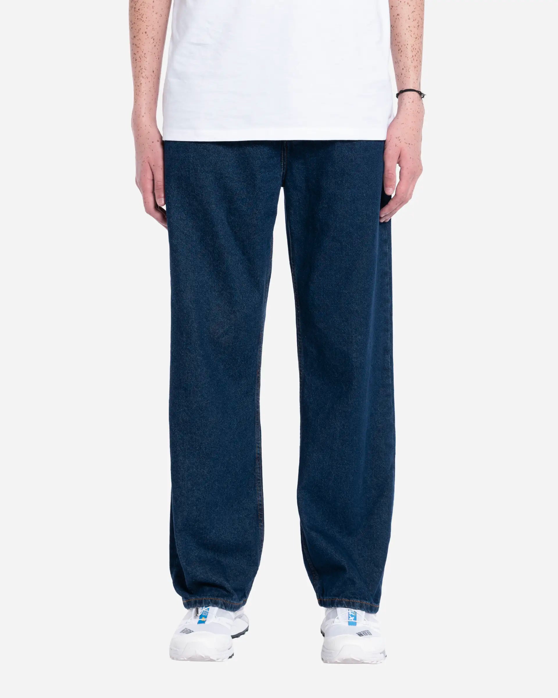 Jean Bleu Coupe Large en Coton