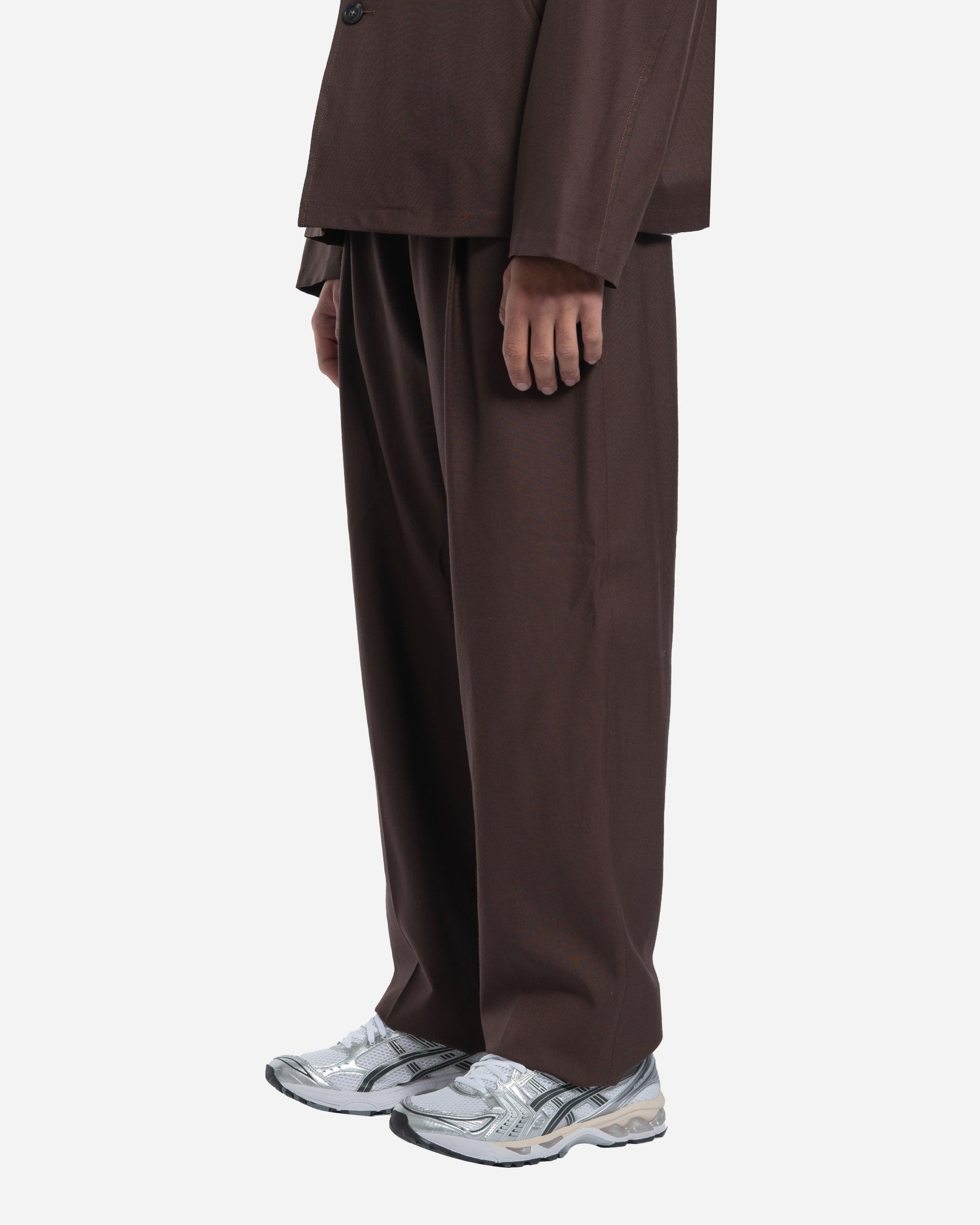 Pantalon Two Pleats Chocolat