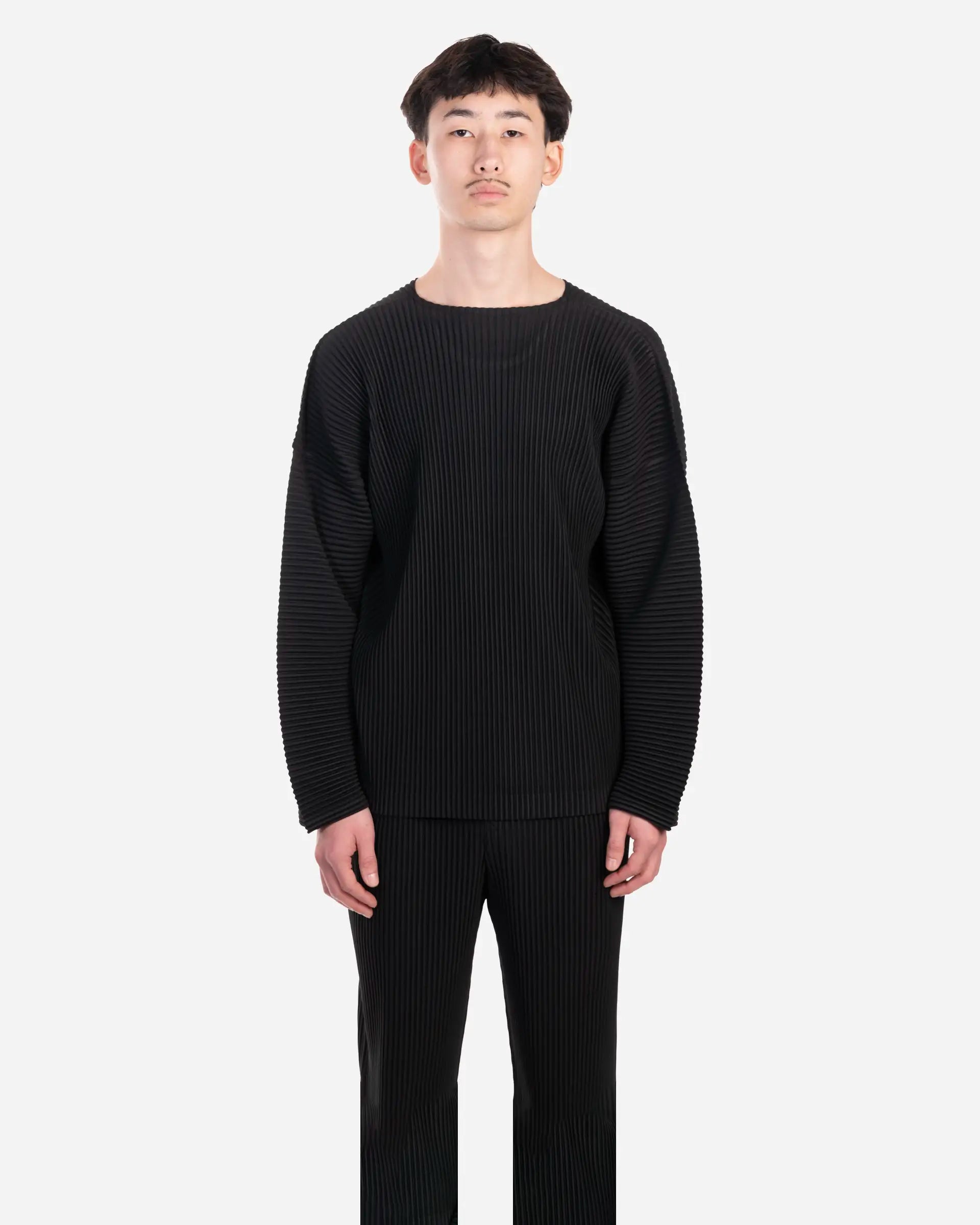 T-Shirt Plissé Manches Longues