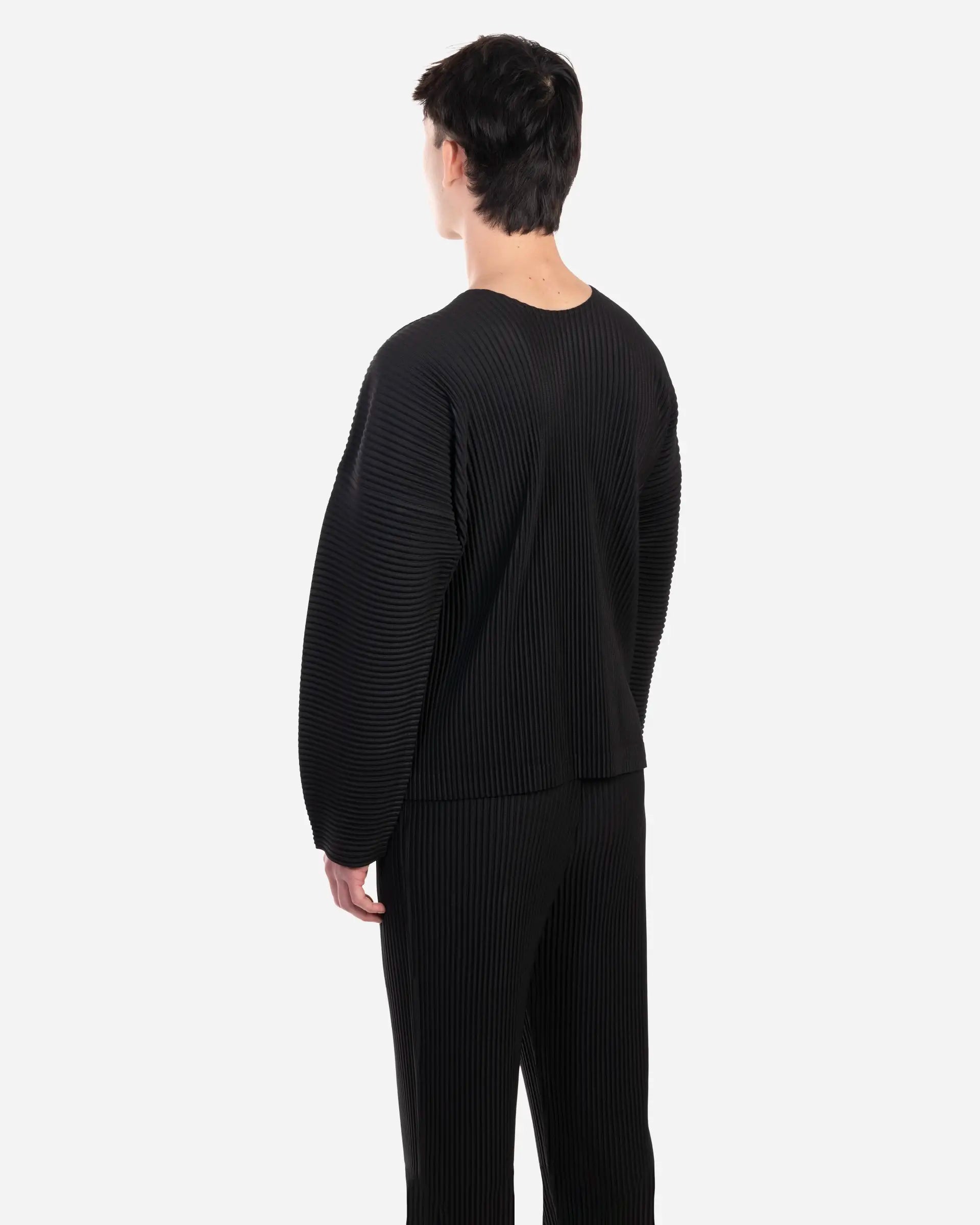 T-Shirt Plissé Manches Longues