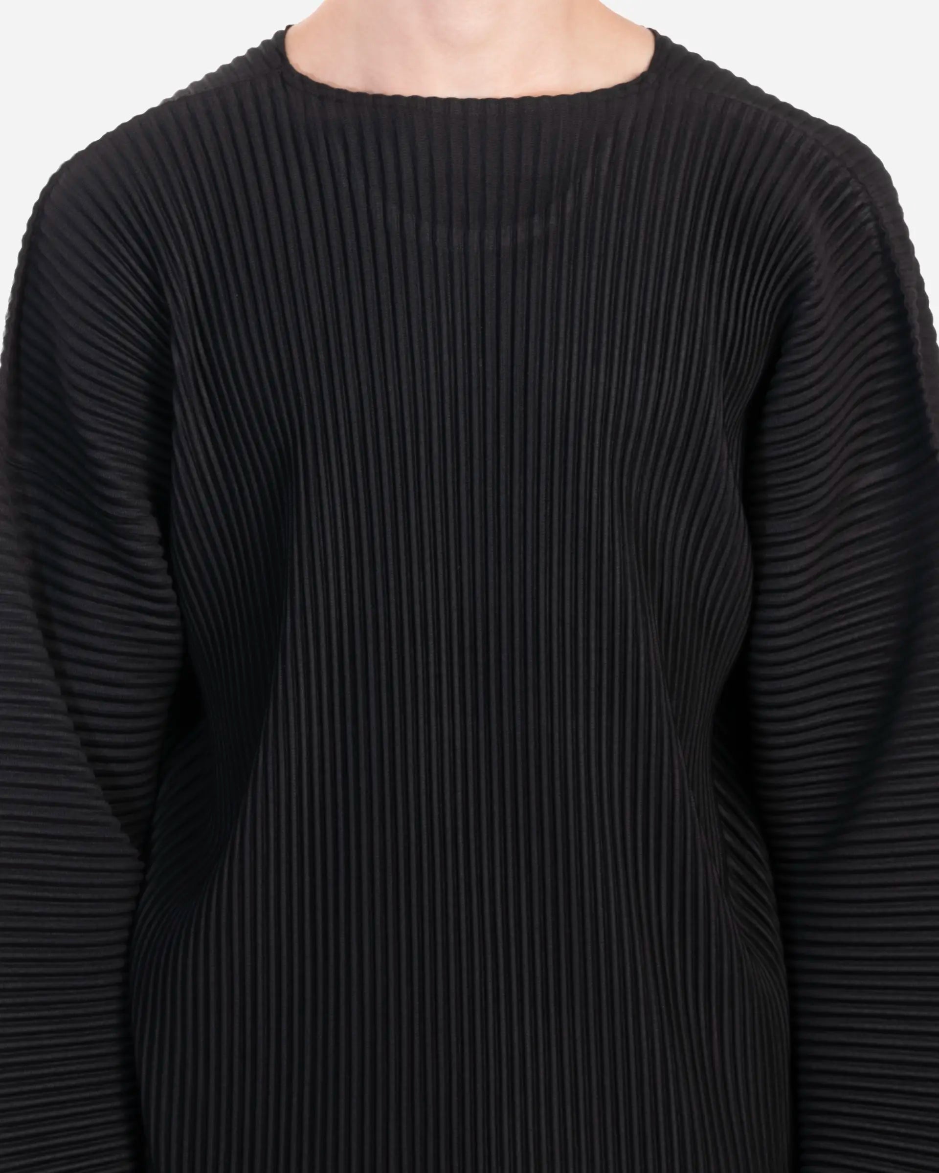 T-Shirt Plissé Manches Longues