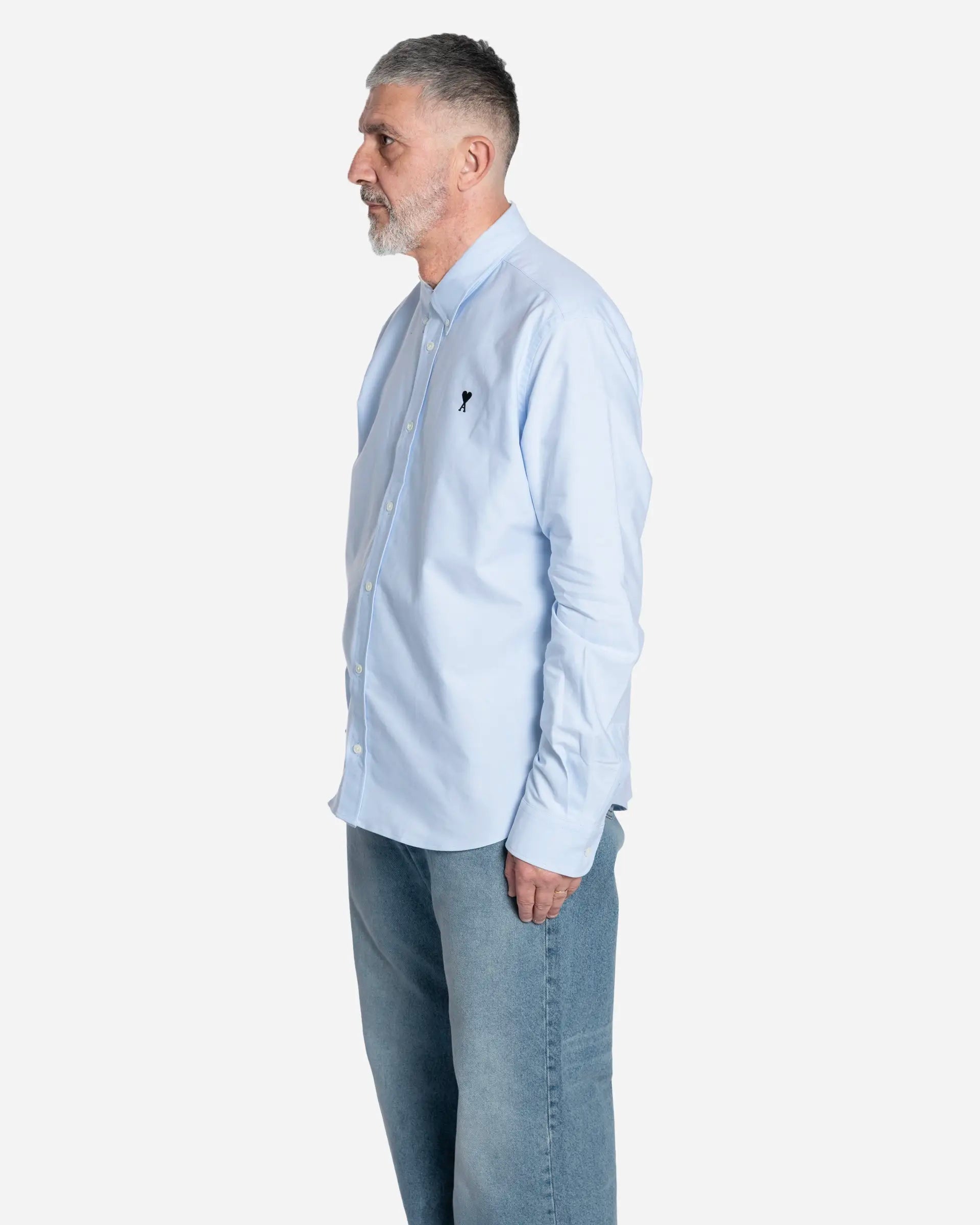 Chemise Oxford Ami de Coeur en Coton Bleu Ciel