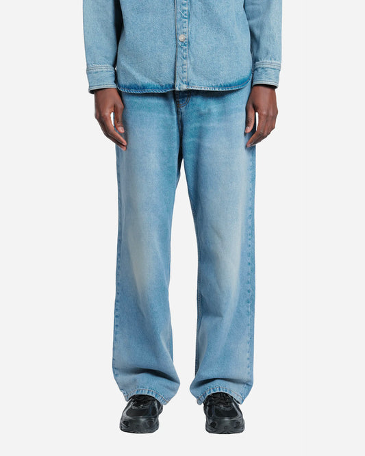 Jean Coupe Large Bleu Usé