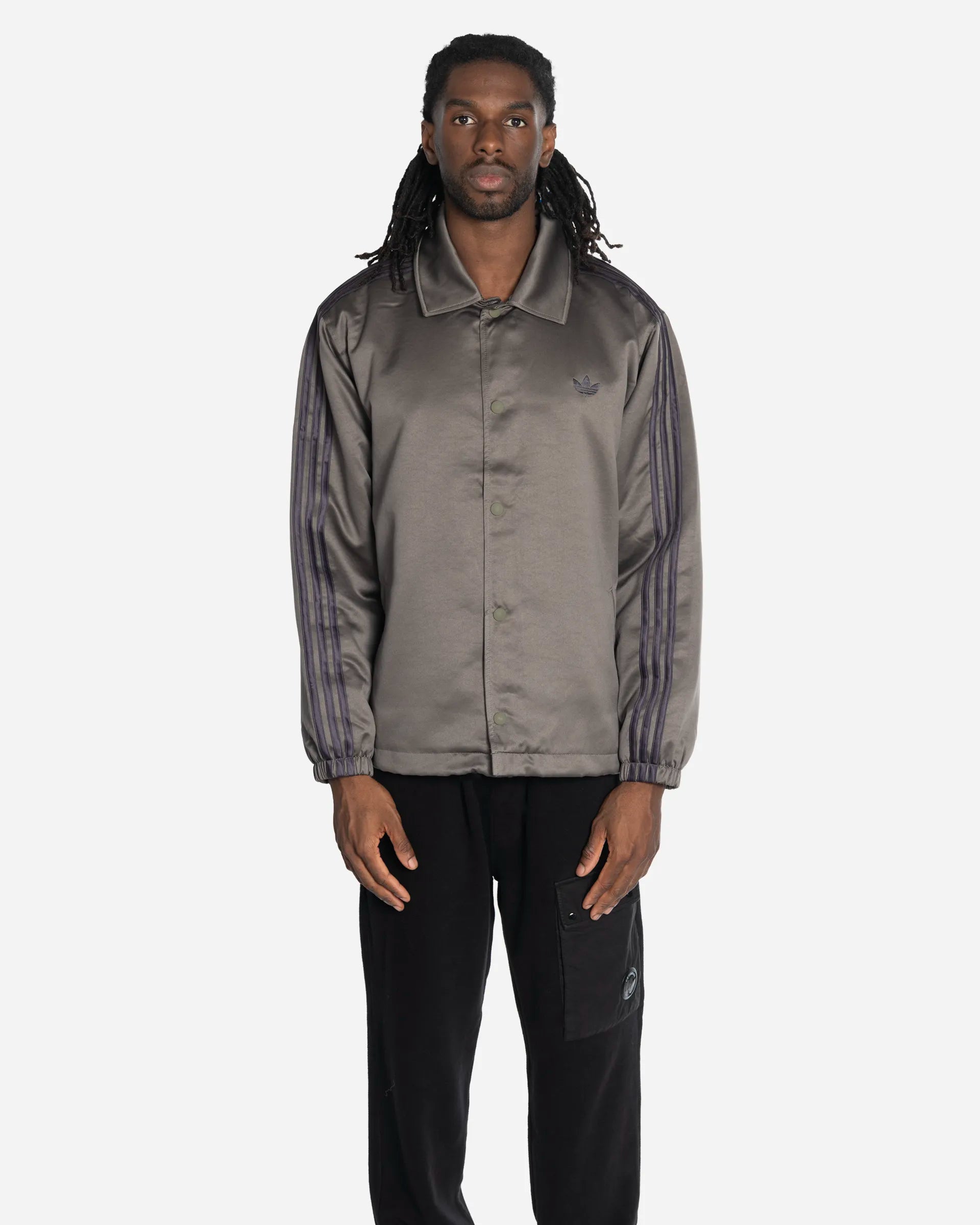 Veste Matelassée en Satin à 3 Bandes