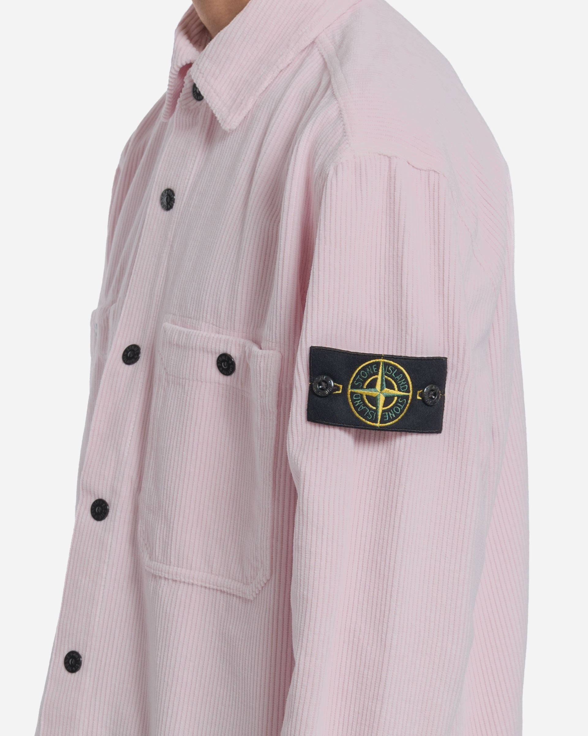 Surchemise en Velours Côtelé Rose