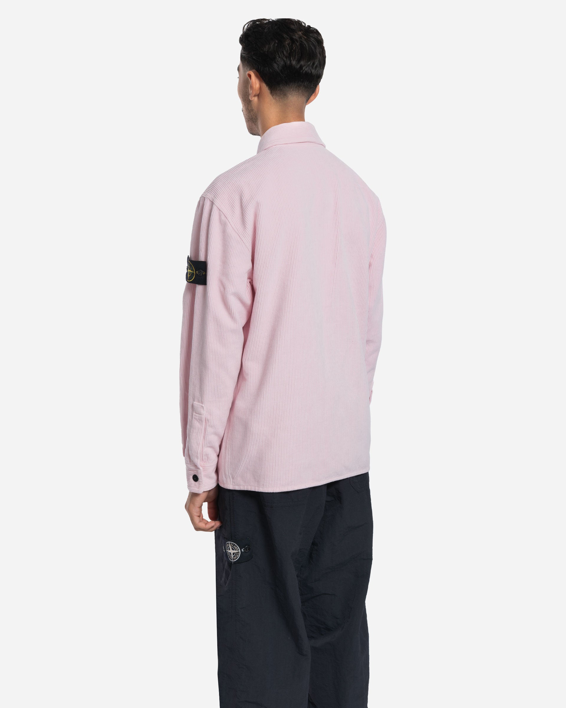 Surchemise en Velours Côtelé Rose