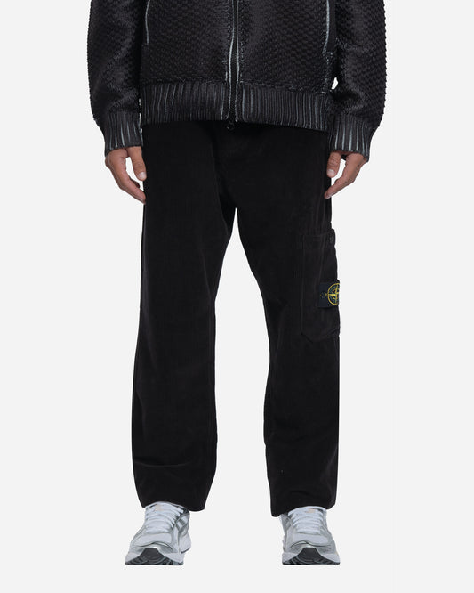 Pantalon en Velours Côtelé Noir