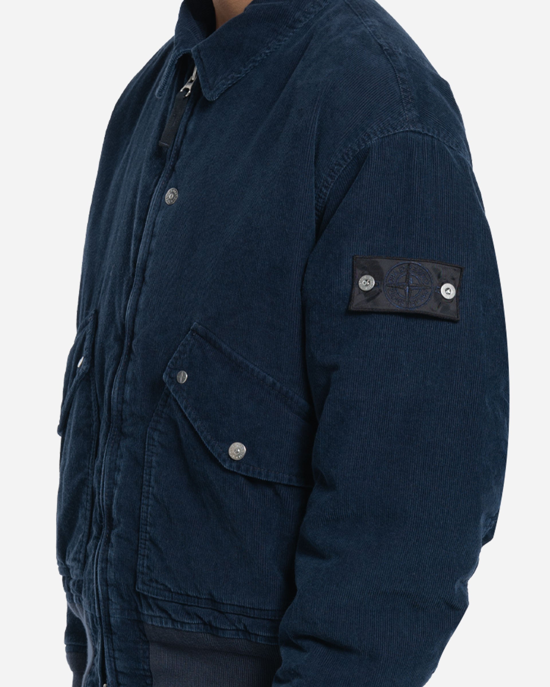 Bomber en Velours Côtelé Indigo