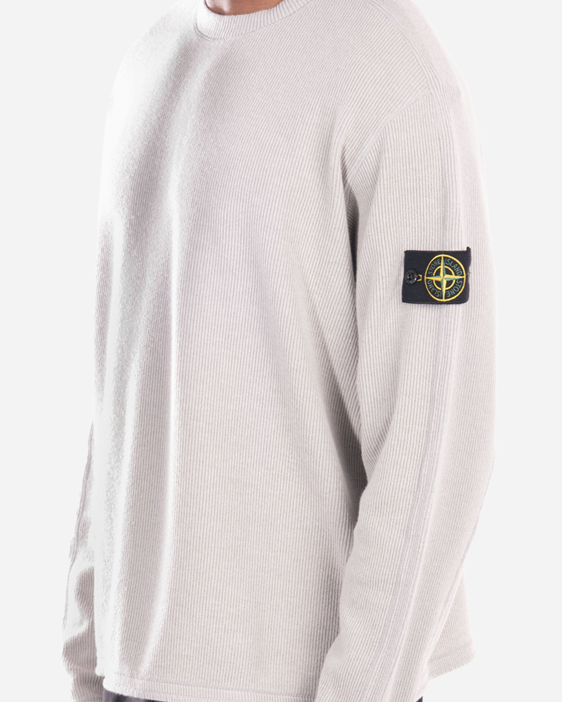 Sweatshirt Ras-du-Cou Côtelé Gris