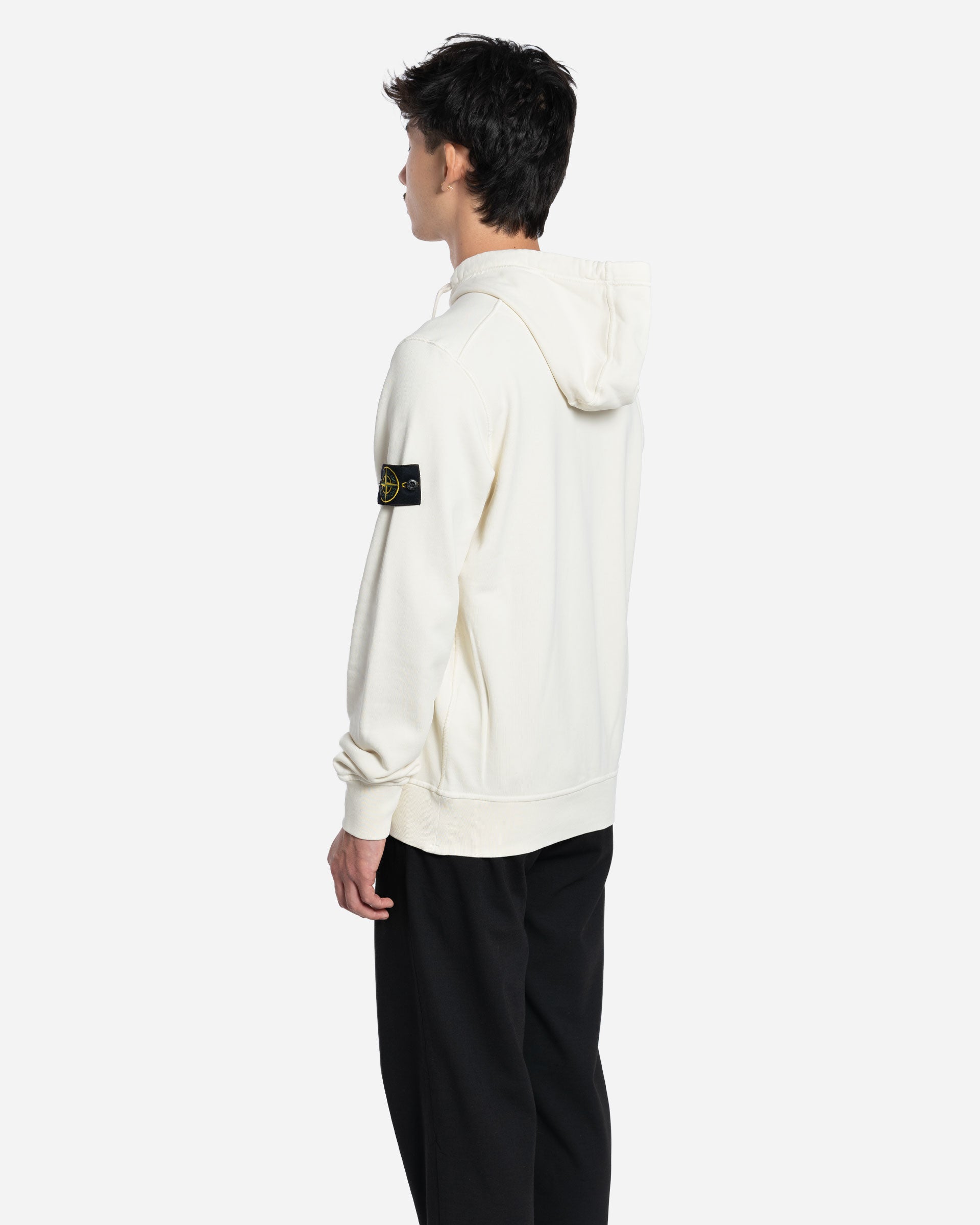 Sweatshirt à Capuche en Molleton Ivoire