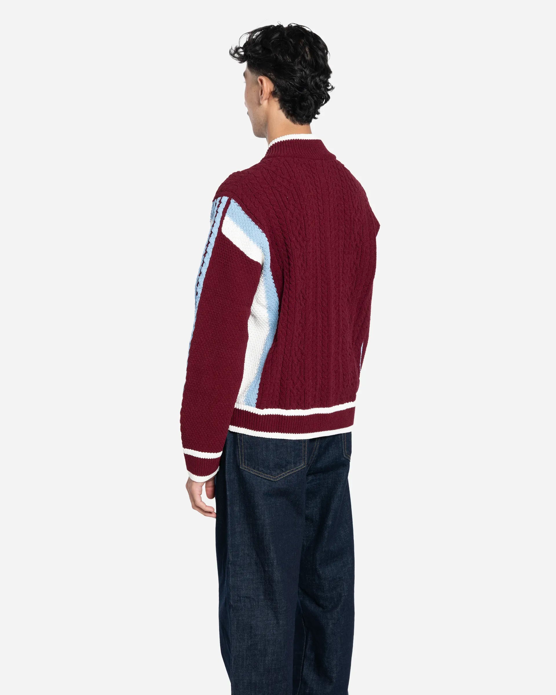 Cardigan Rétro Remix Bordeaux
