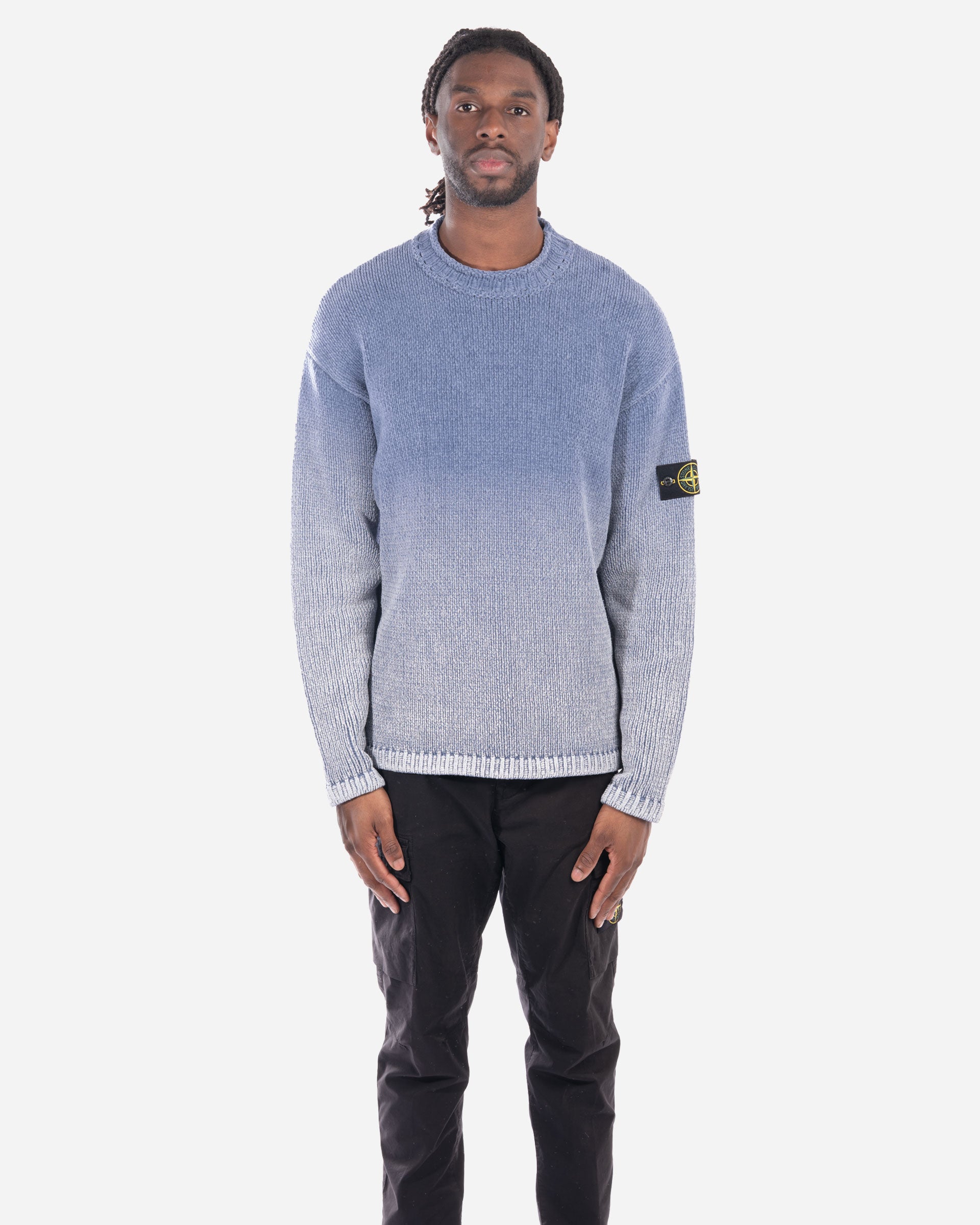 Pull Ras-du-Cou en Chenille de Coton Dark Blue