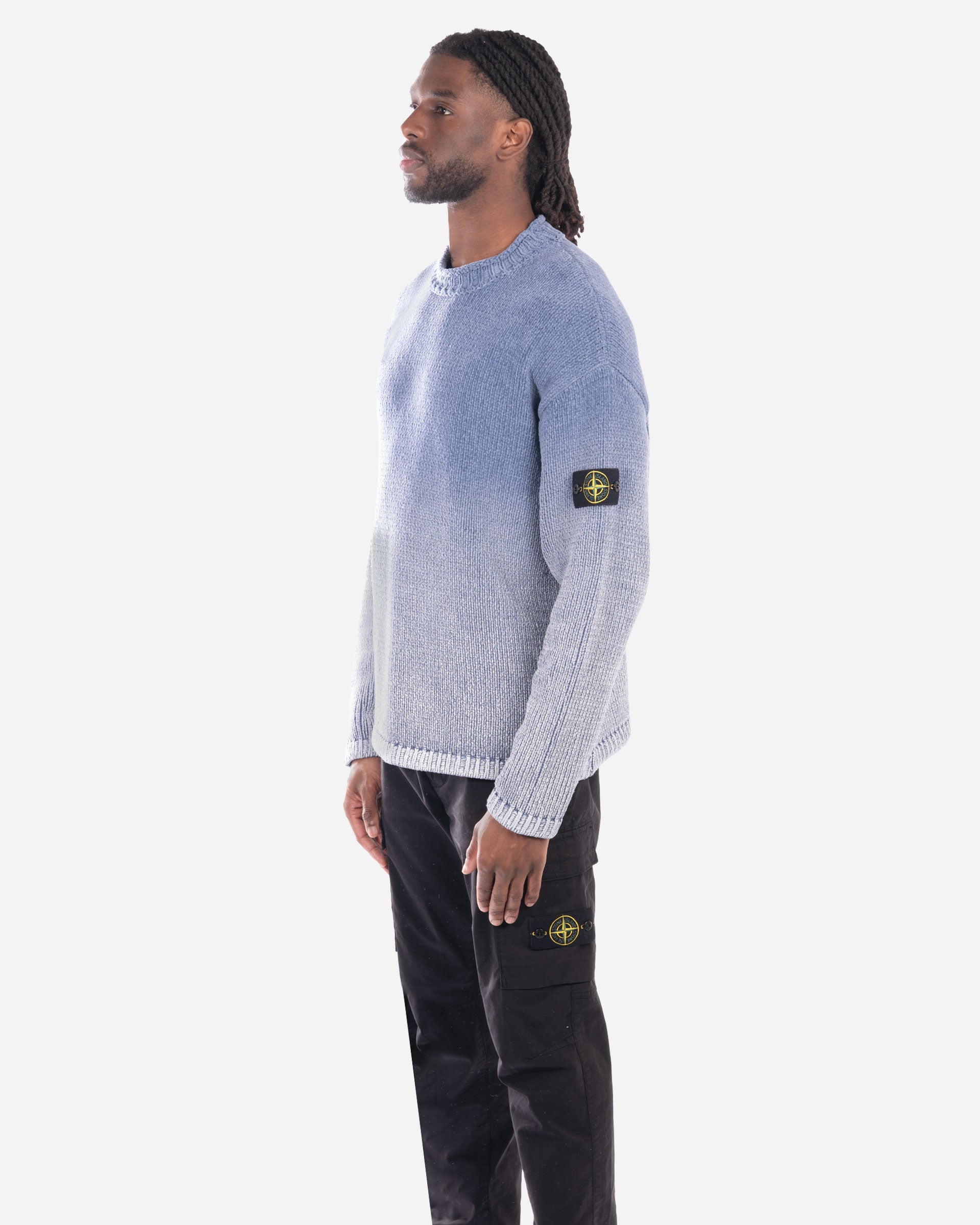 Pull Ras-du-Cou en Chenille de Coton Dark Blue