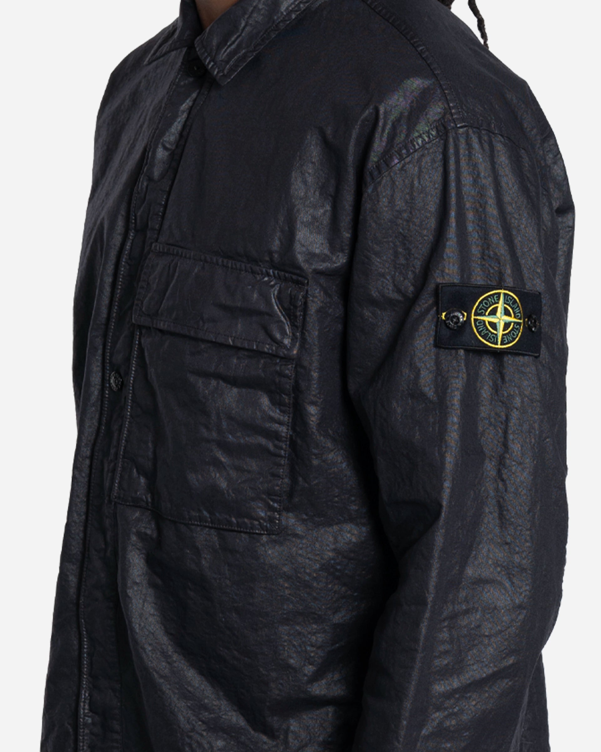 Surchemise en Tissu Nylon Panama Noire