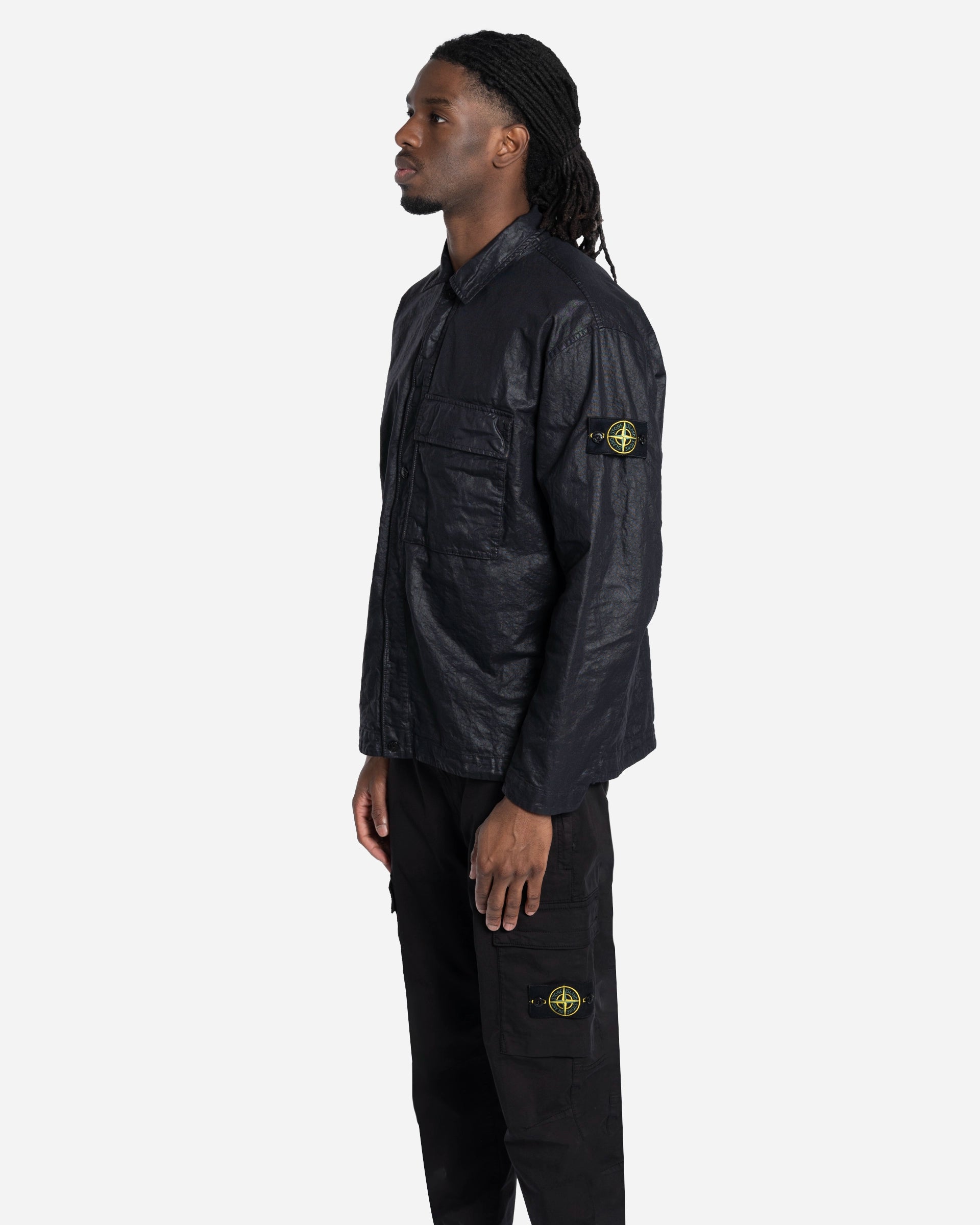 Surchemise en Tissu Nylon Panama Noire