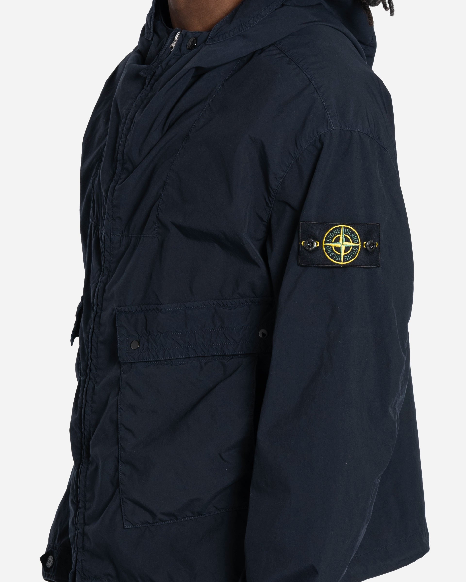 Veste Parka à Capuche Bleu Marine