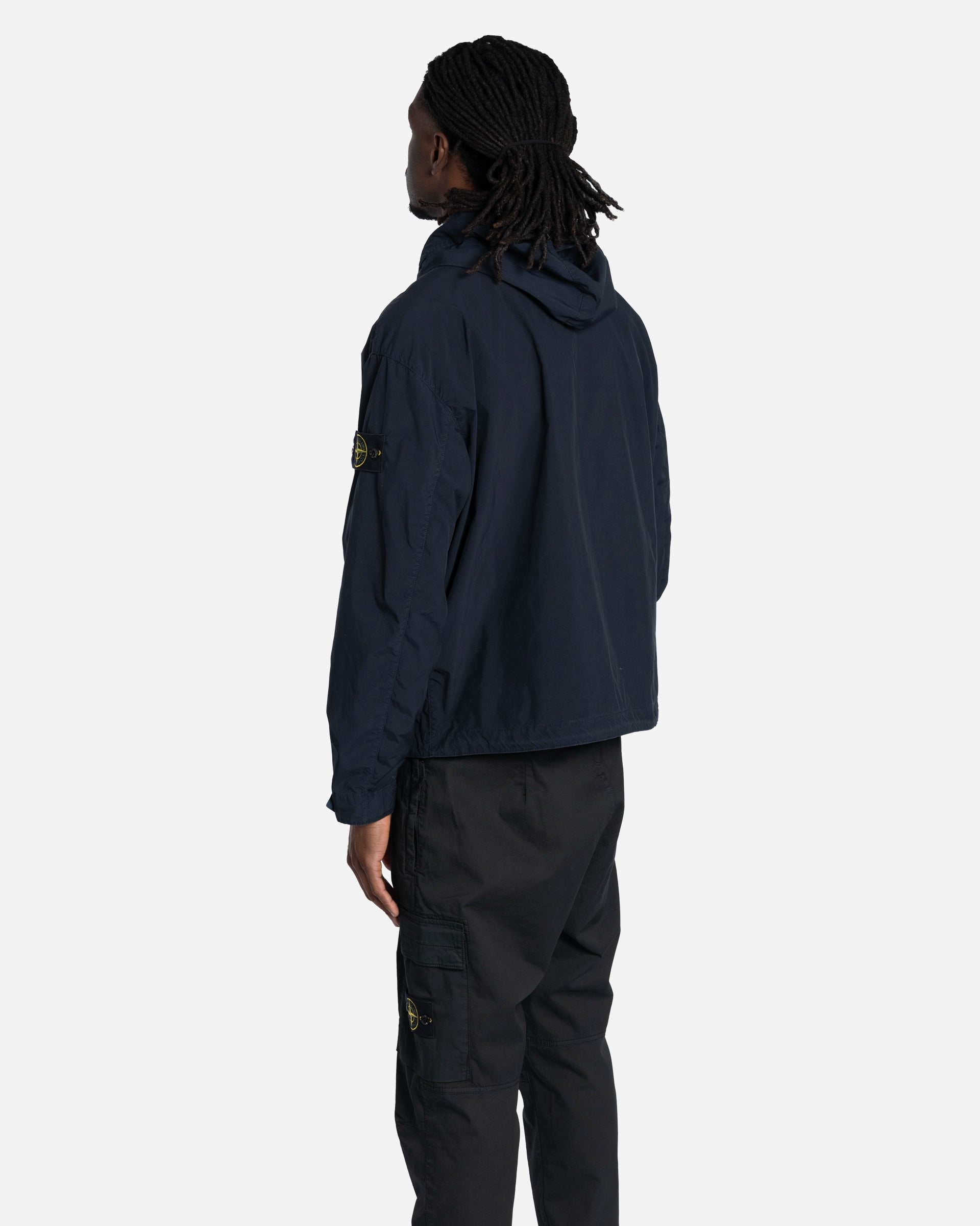 Veste Parka à Capuche Bleu Marine