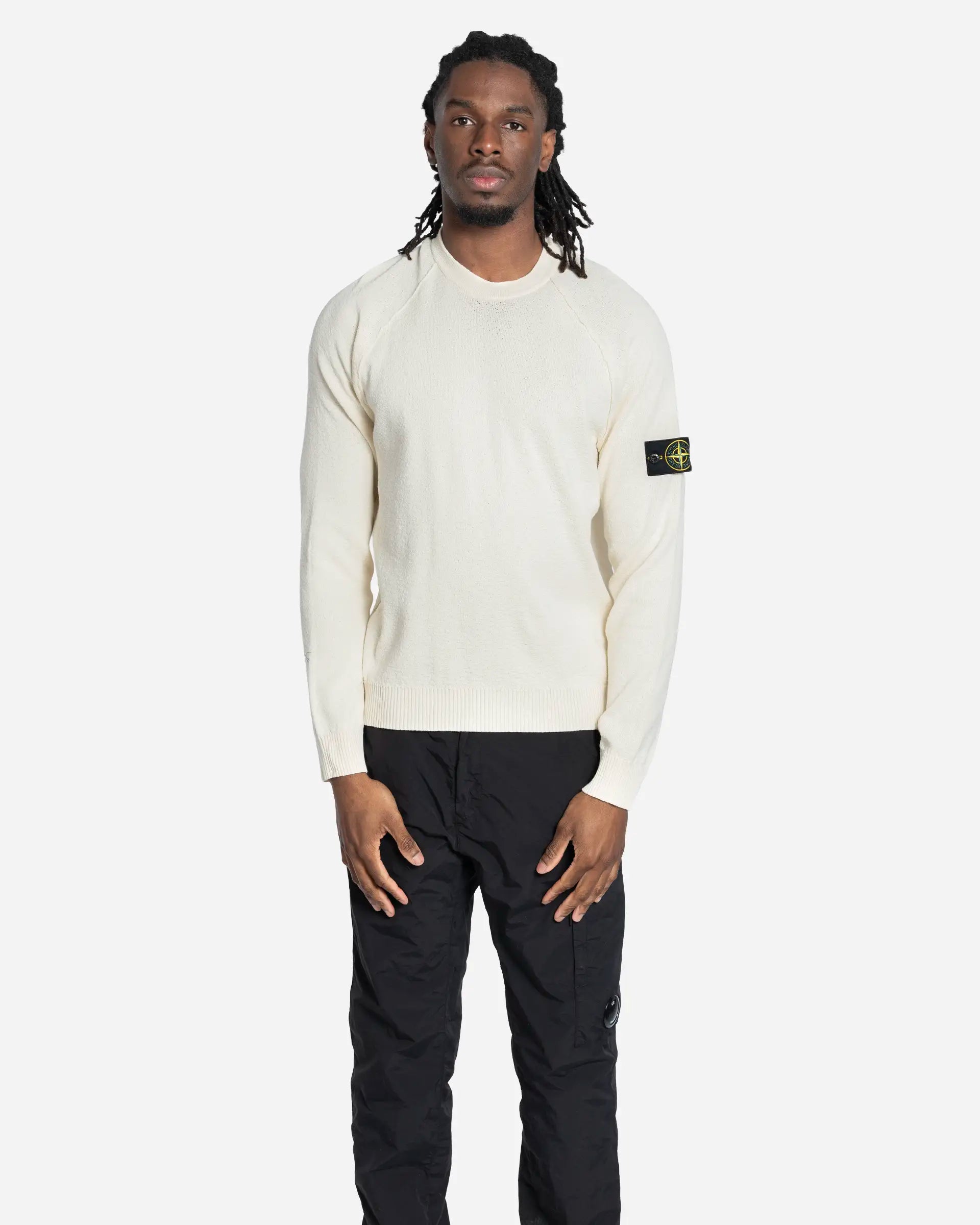 Pull Ras-Du-Cou avec Manches Raglan Ivory