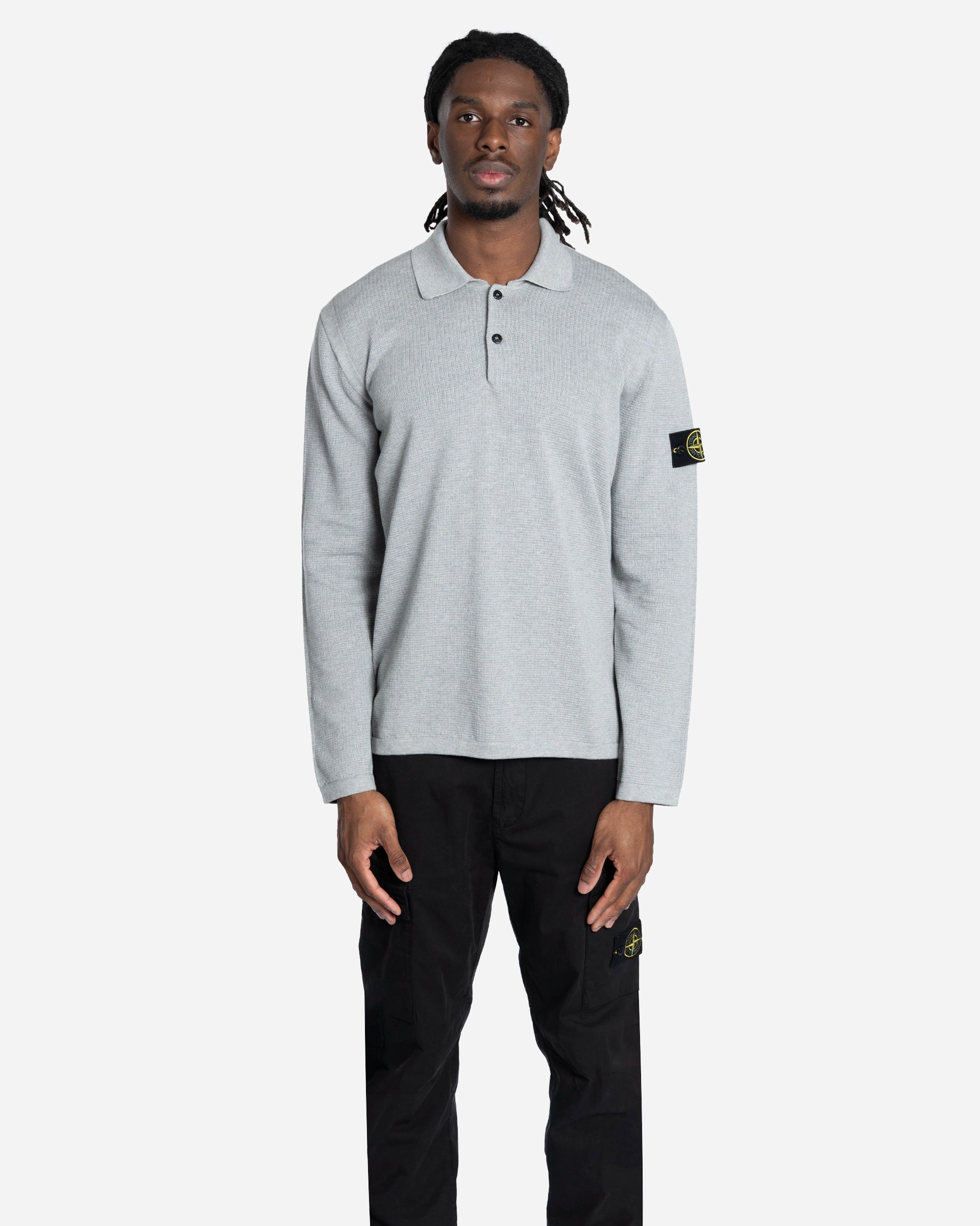 Ls Polo Melange Pearl Grey