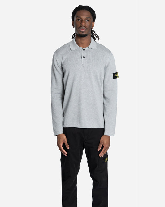 Ls Polo Melange Pearl Grey