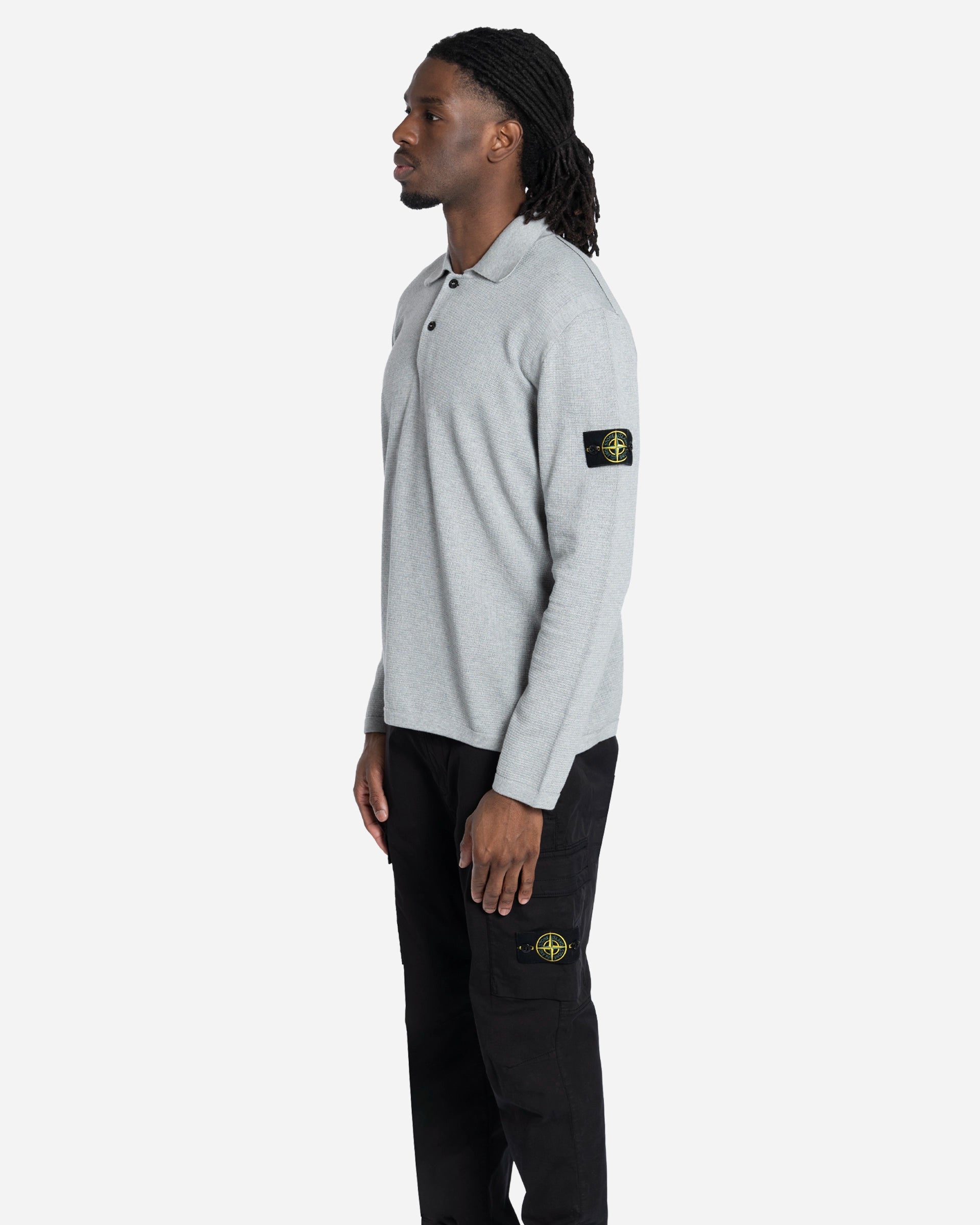 Ls Polo Melange Pearl Grey