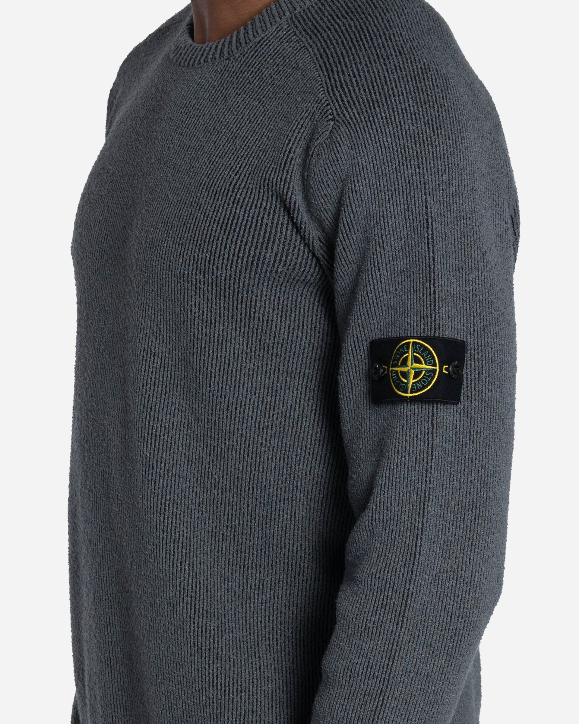 Pull Ras-du-Cou en Maille Gris Charbon Mélangé