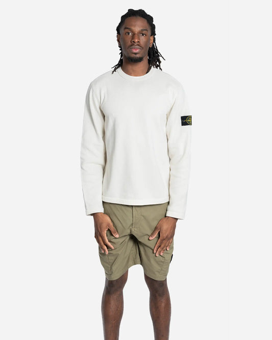 Sweatshirt Ras-du-Cou en Molleton de Coton Ivory