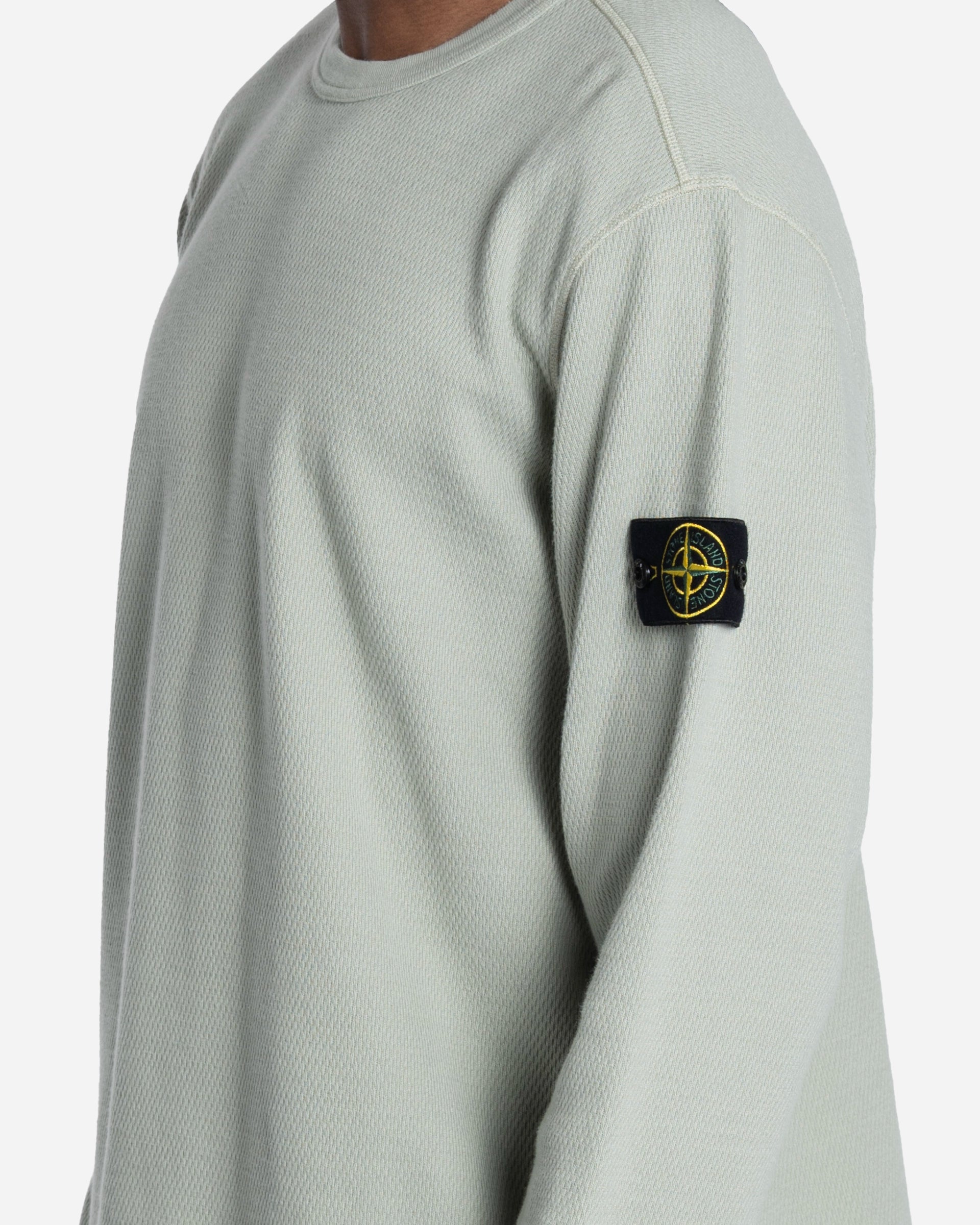 Sweatshirt Ras-du-Cou en Molleton Vert Sauge