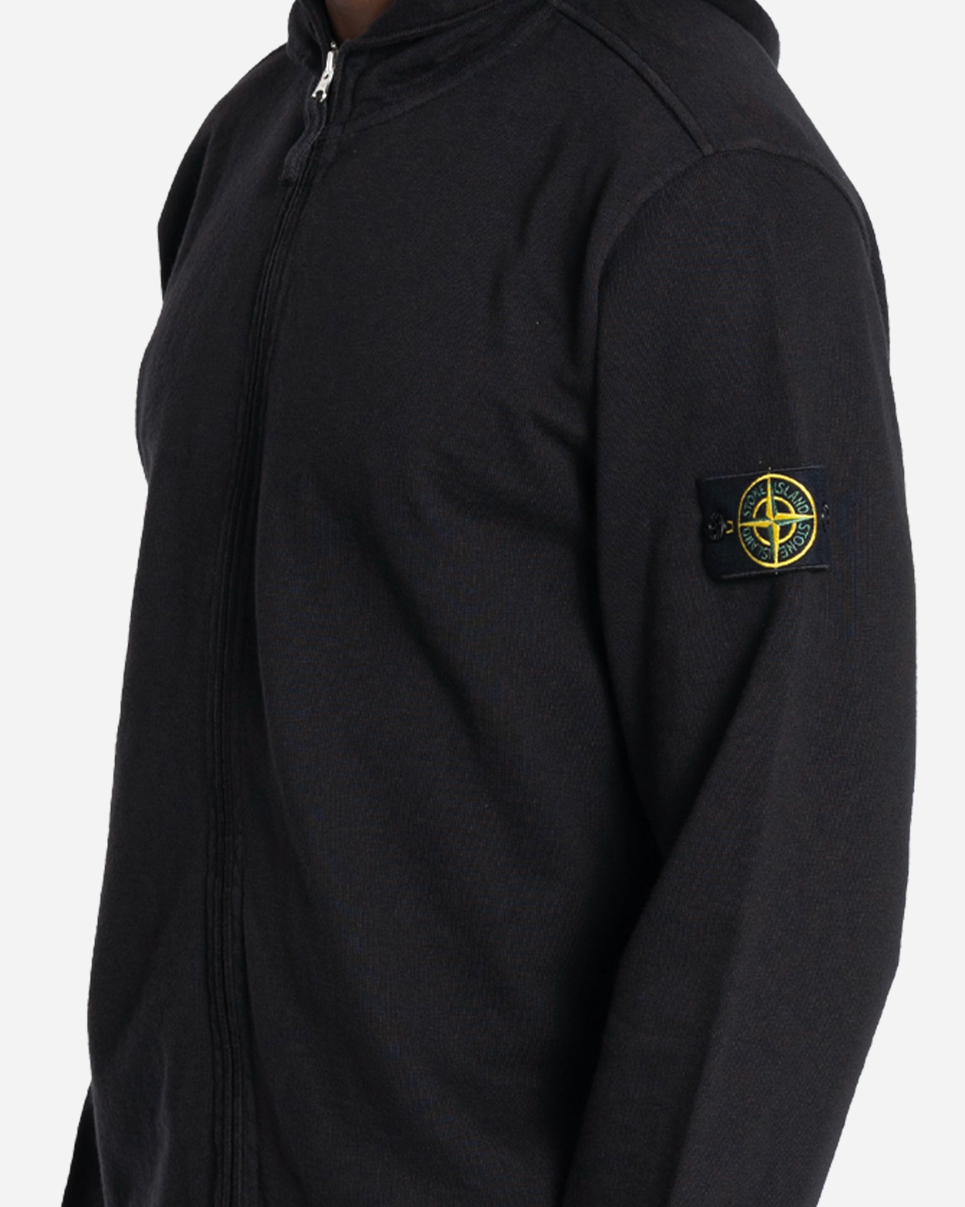 Sweatshirt Zippé à Capuche Noir