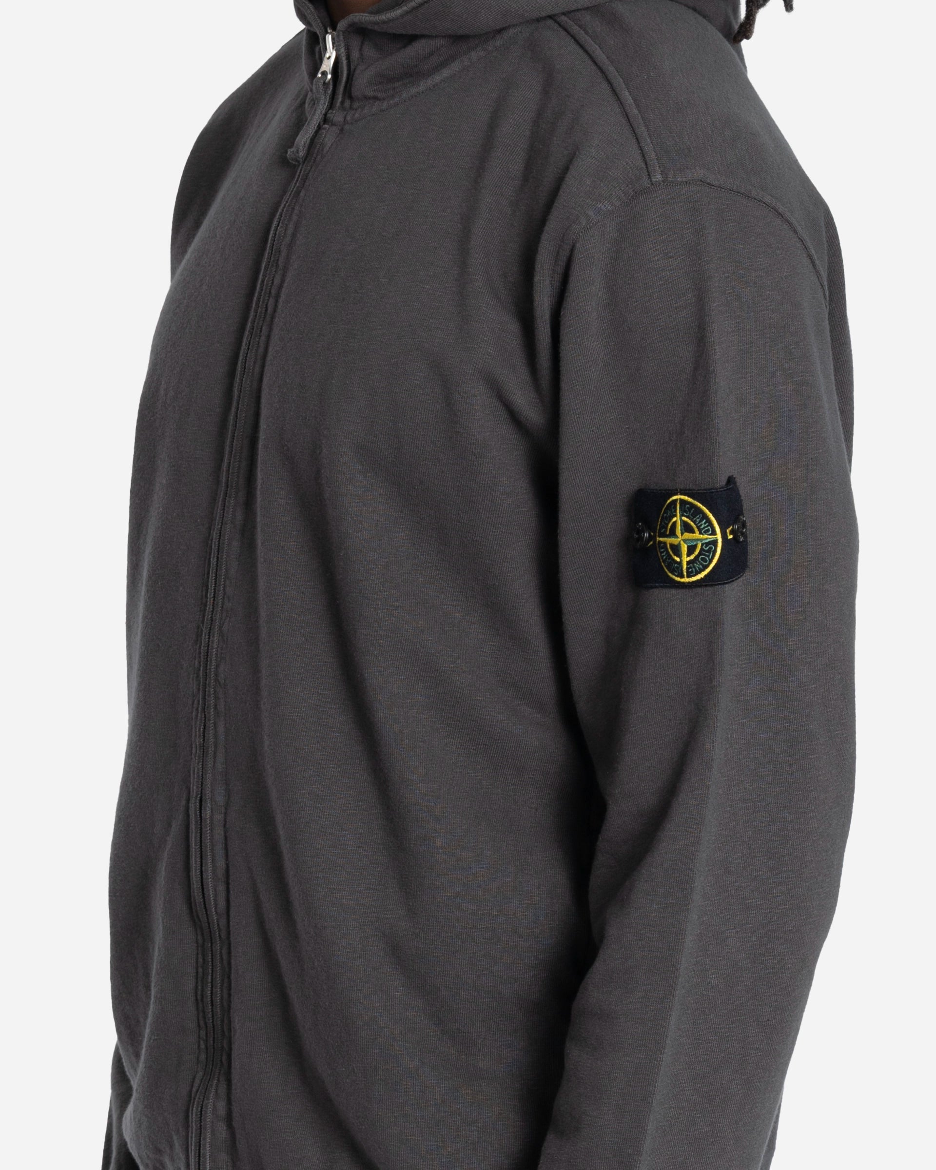 Sweatshirt Zippé à Capuche Gris Charbon