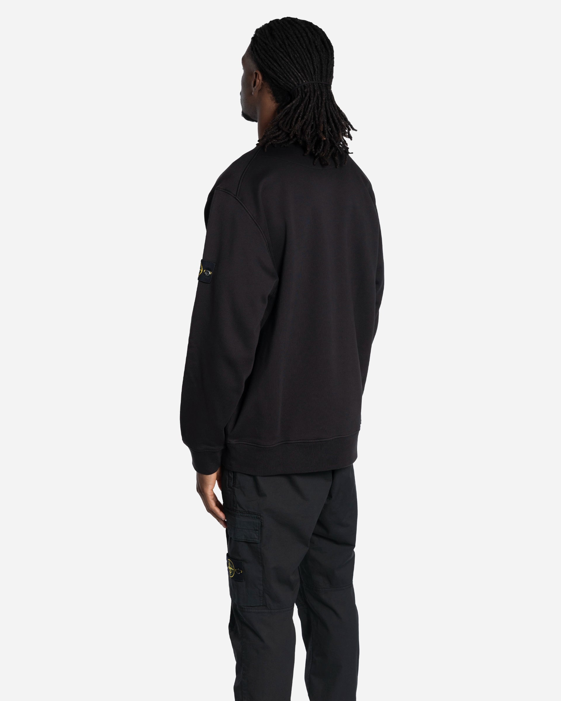 Sweatshirt à Col Rond Noir