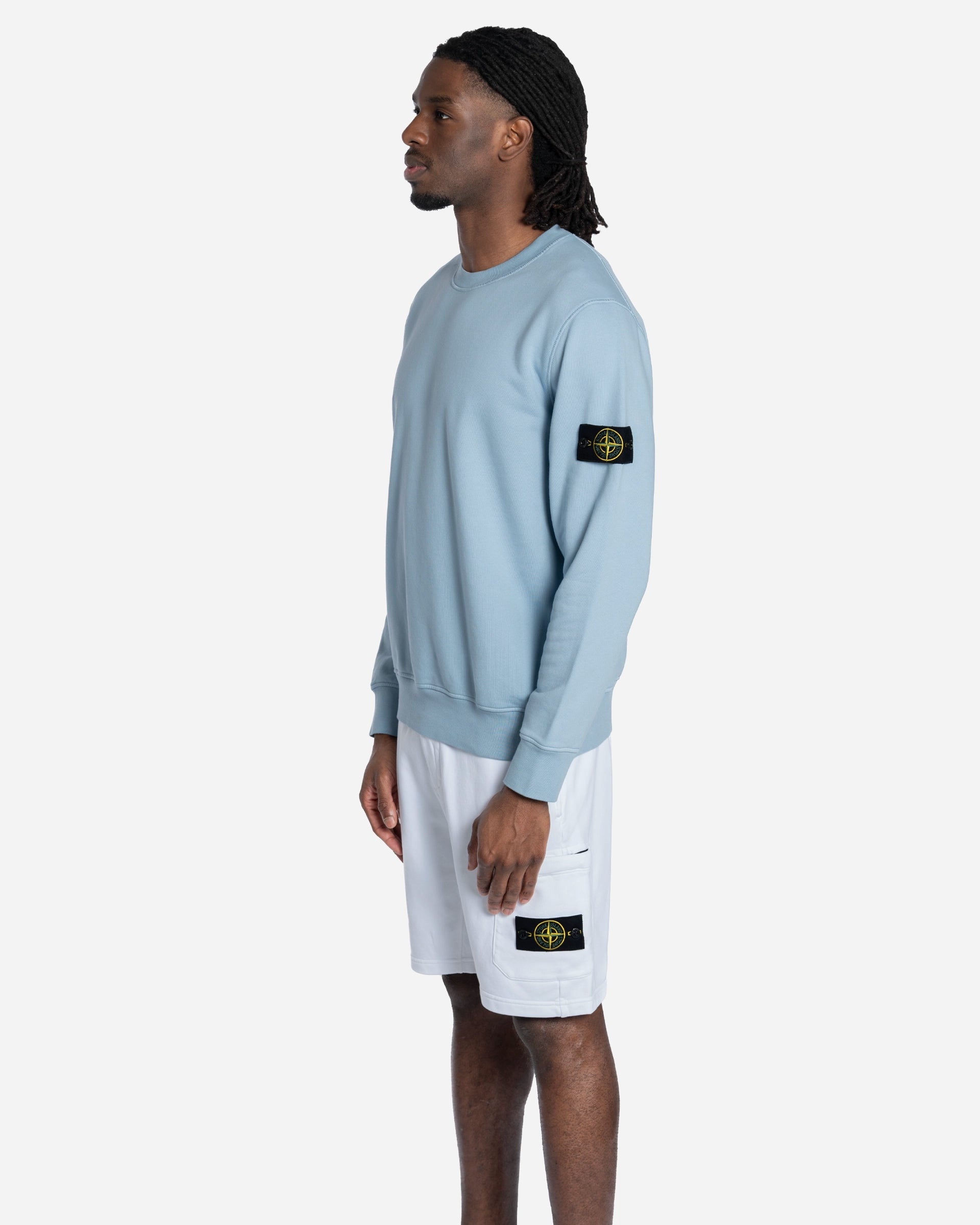Sweatshirt Ras-du-Cou Bleu Poussière