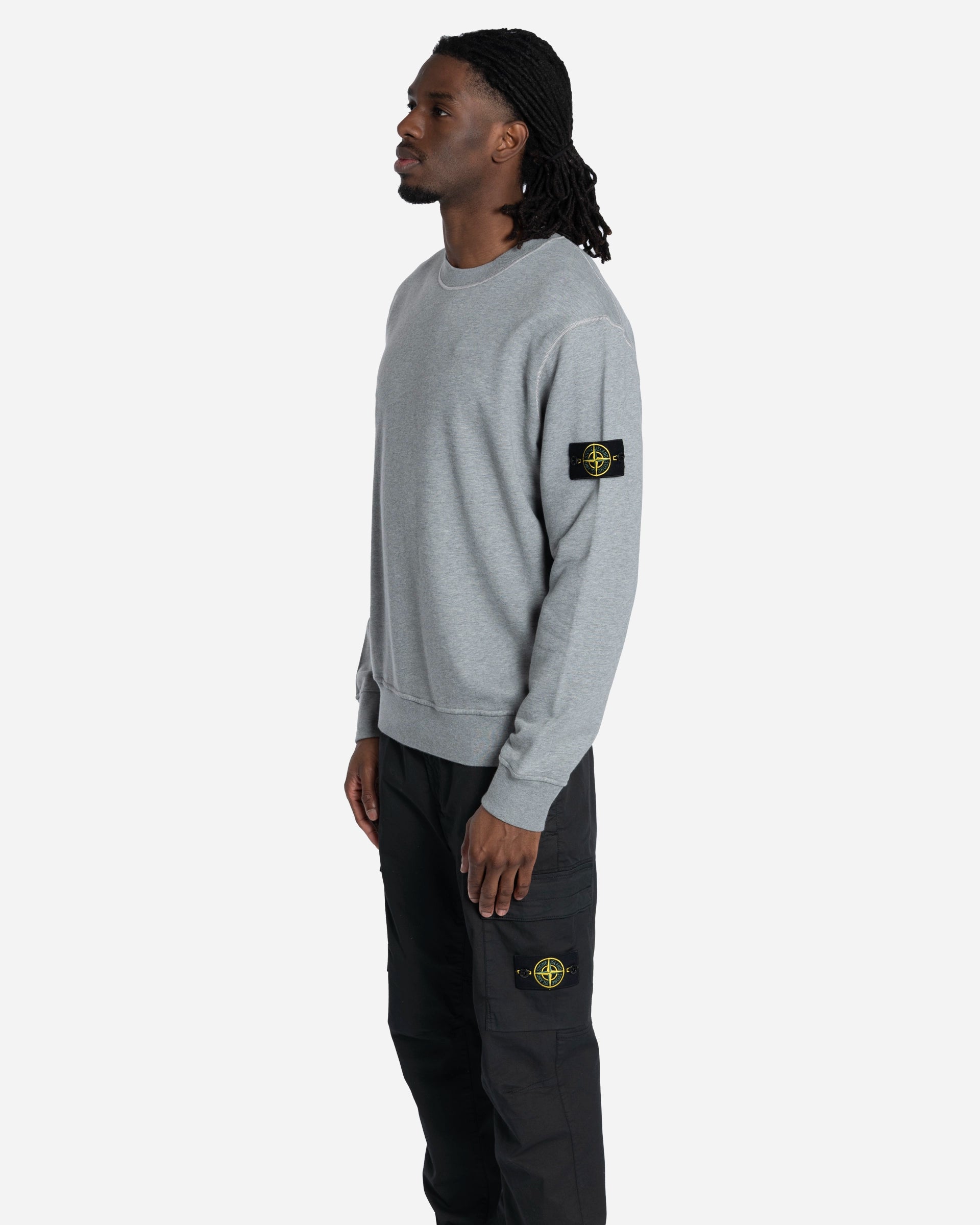 Sweatshirt Ras-du-Cou Gris Poudré Mélangé