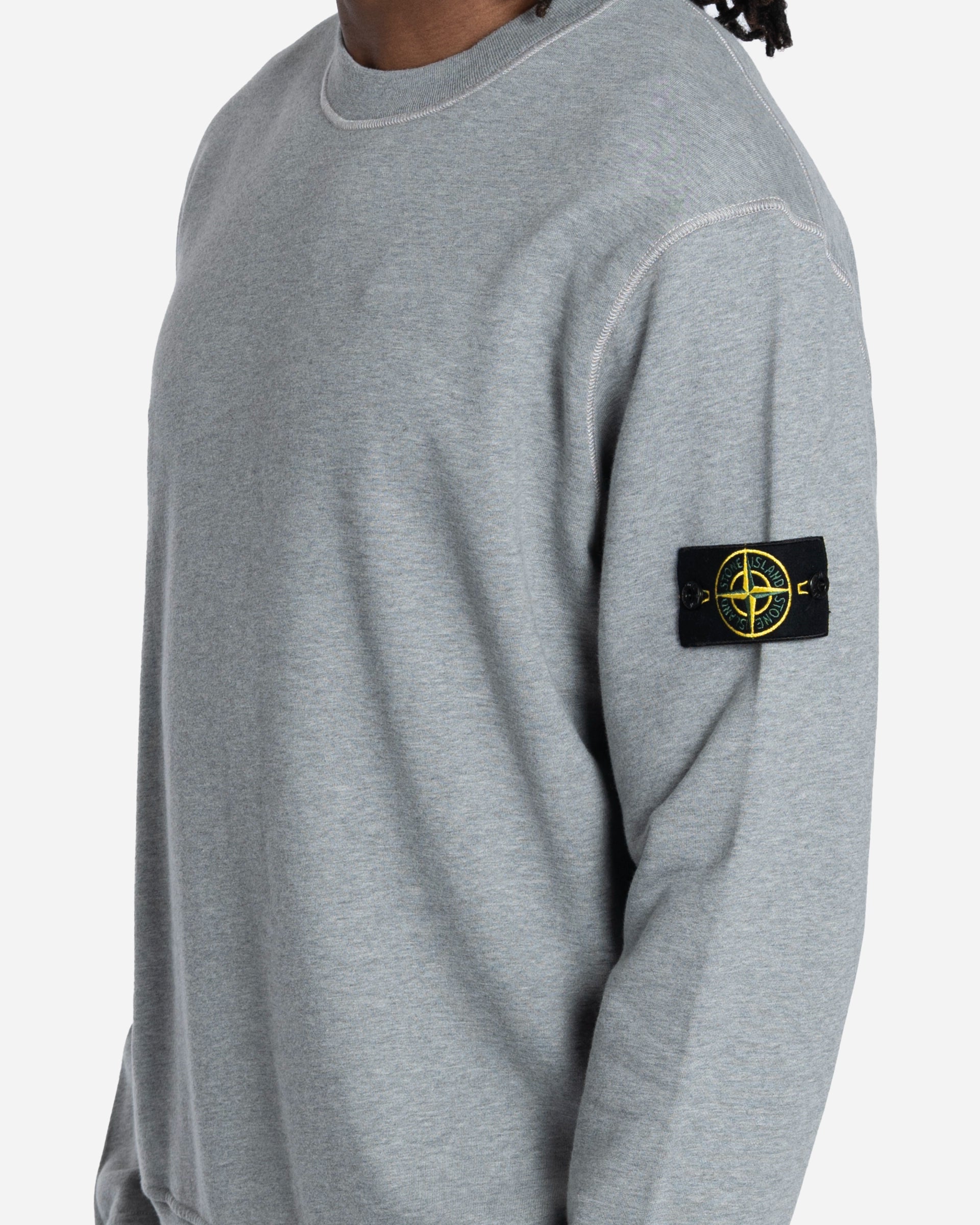 Sweatshirt Ras-du-Cou Gris Poudré Mélangé