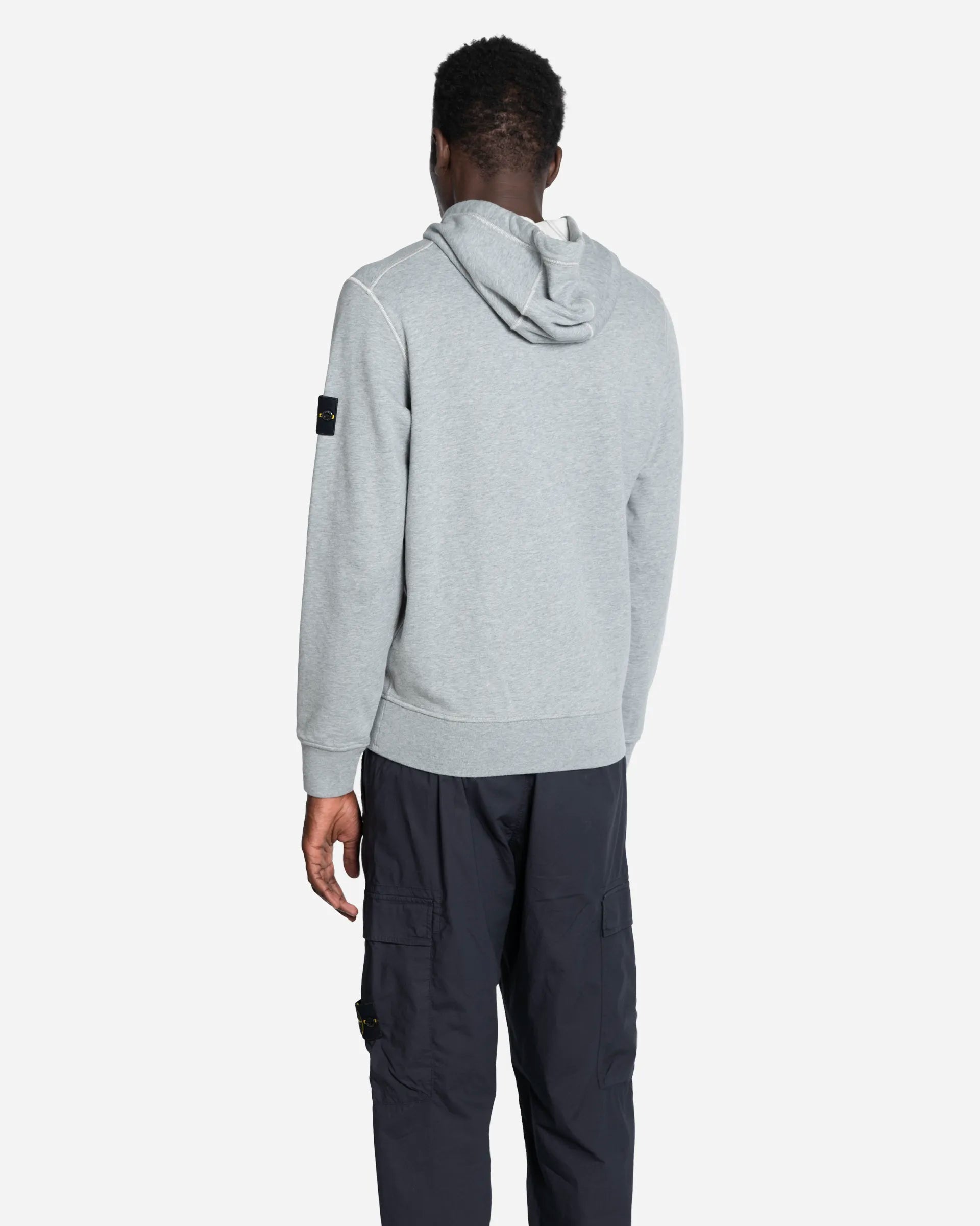 Sweat-Shirt Zippé à Capuche Melange Grey