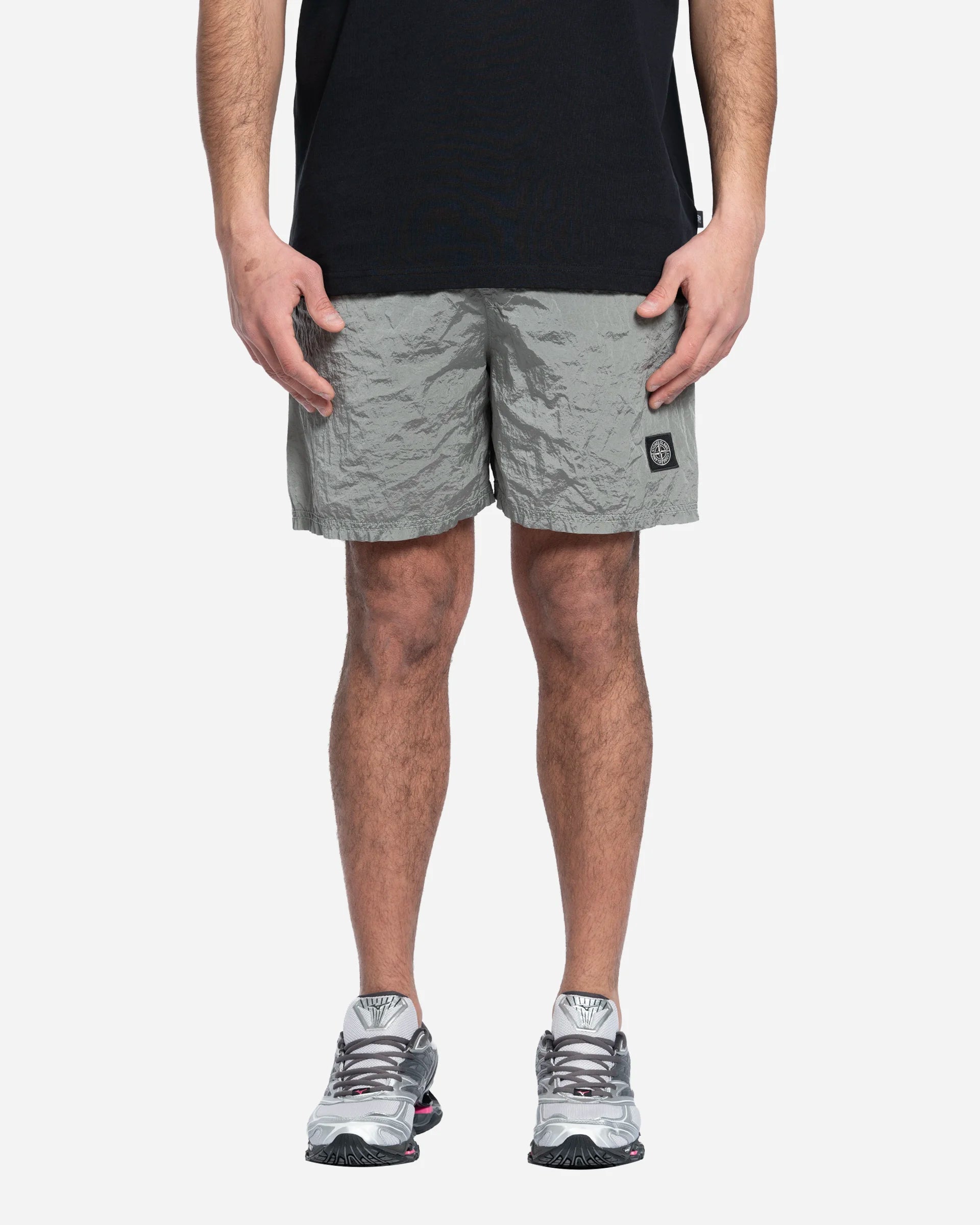Pearl Grey Mid-Length Swim Shorts