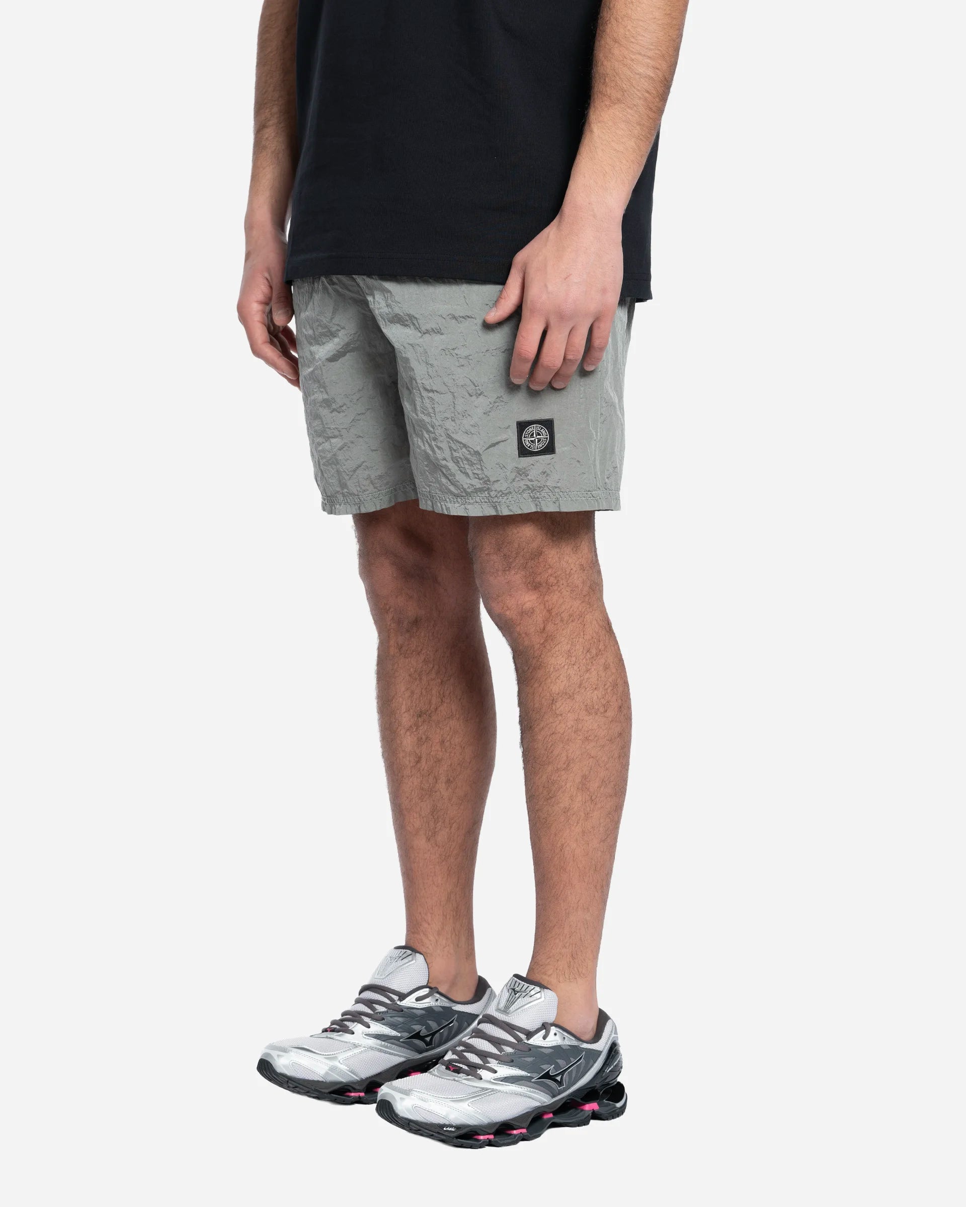 Pearl Grey Mid-Length Swim Shorts