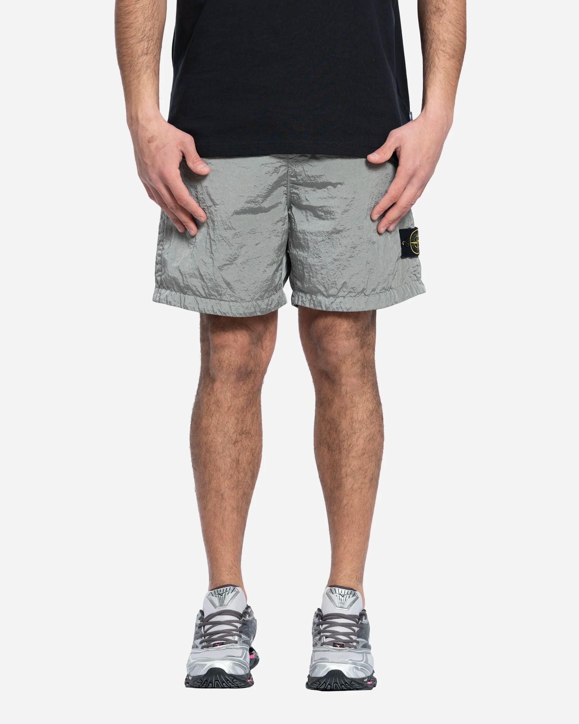 Nylon Metal Pearl Grey Shorts