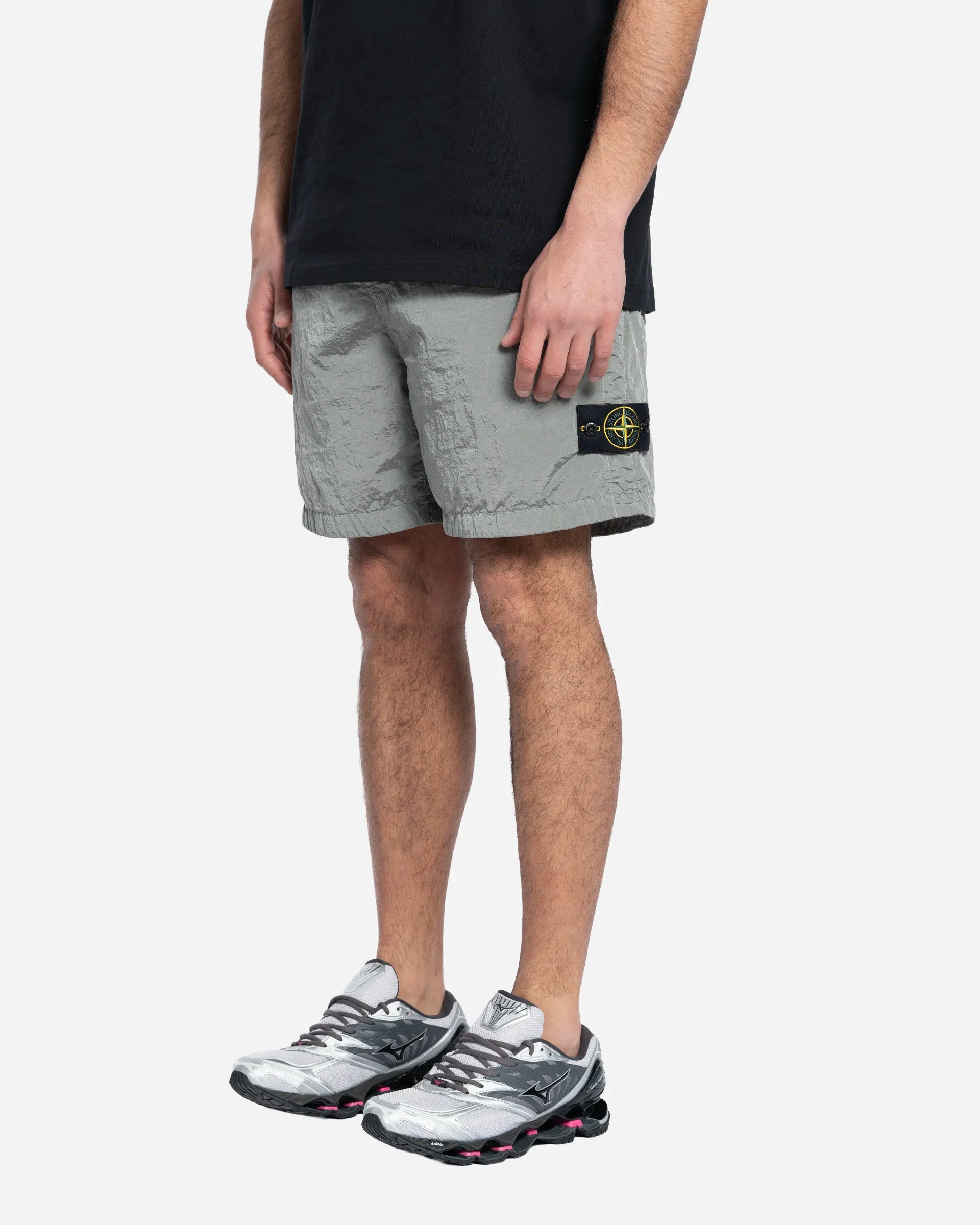 Nylon Metal Pearl Grey Shorts